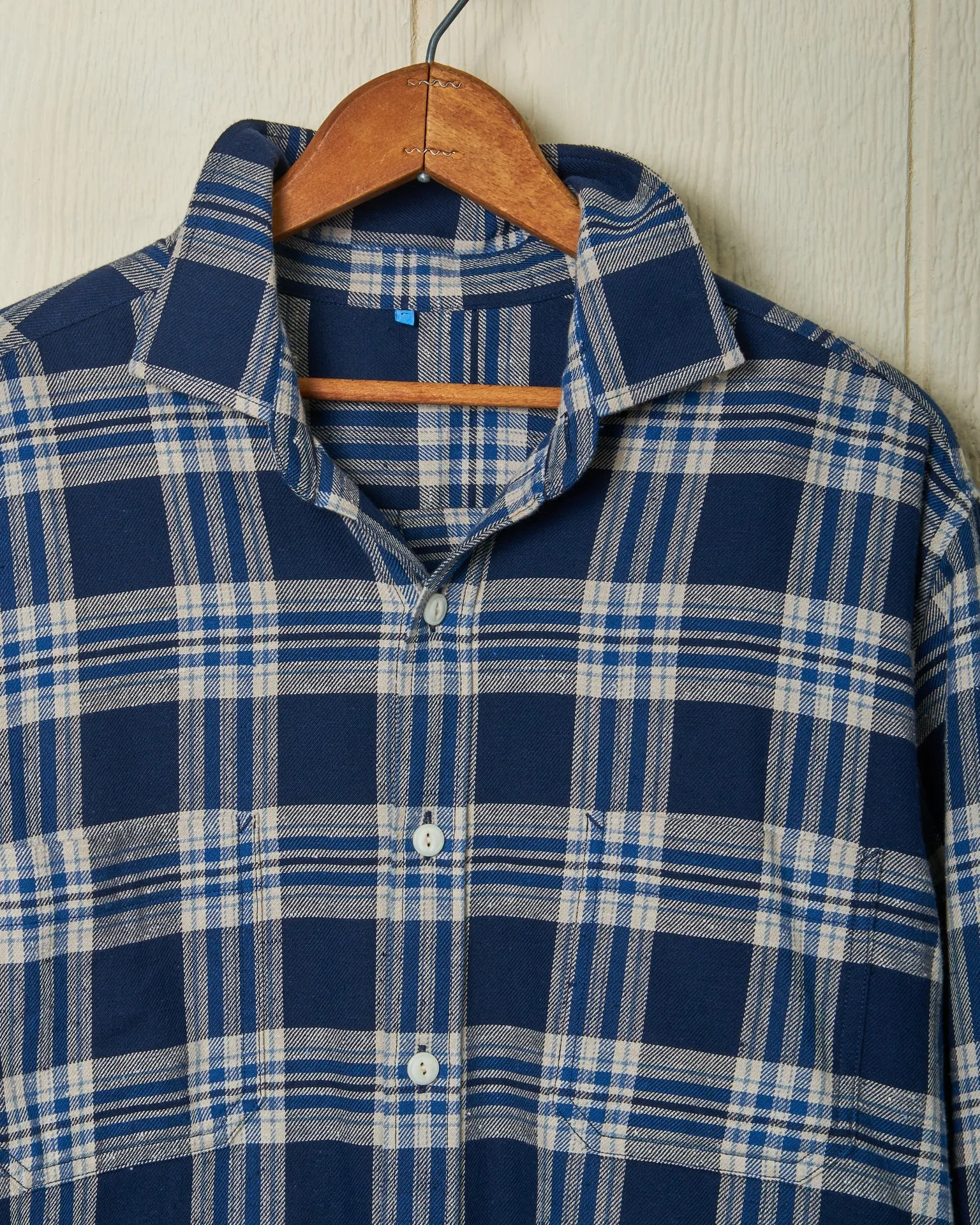 Flannel Chore Shirt in Weathered Navy Plaid sold by Quaker Marine Supply product image thumbnail 4