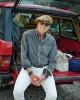 Garment Dyed Oxford Shirt in Graphite sold by Quaker Marine Supply