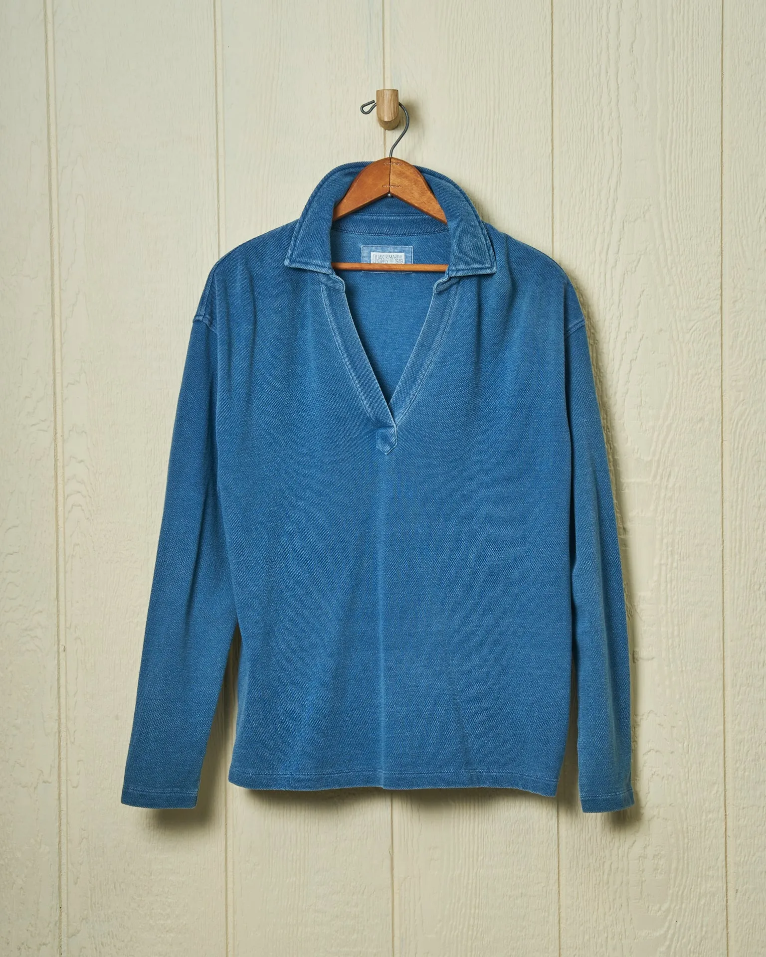 Indigo Inlet Pullover in Heavyweight Pique sold by Quaker Marine Supply