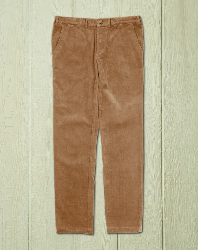 Camden Pant in Khaki Corduroy sold by Quaker Marine Supply