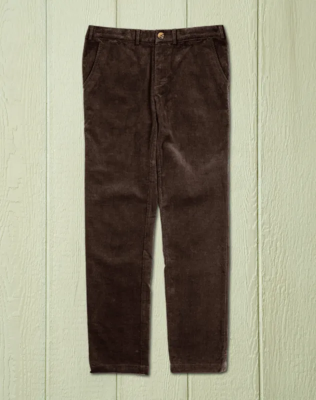 Camden Pant in Chestnut Corduroy sold by Quaker Marine Supply