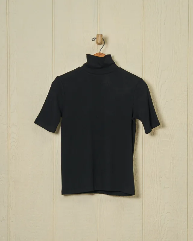 Chelsea Ribbed Knit Top in Black sold by Quaker Marine Supply