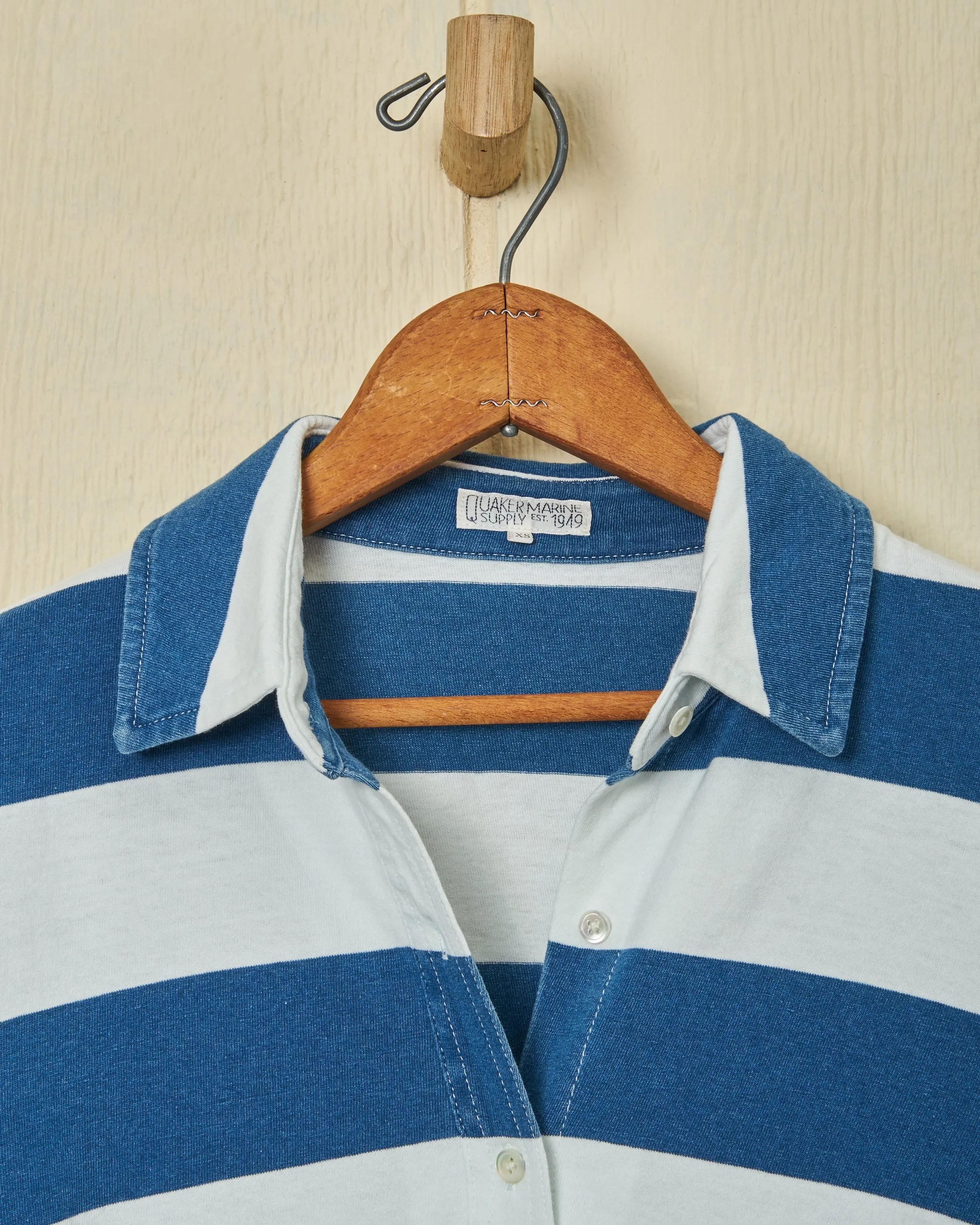 Avalon Indigo Knit Top in Blue/White Rugby Stripe sold by Quaker Marine Supply product image thumbnail 3