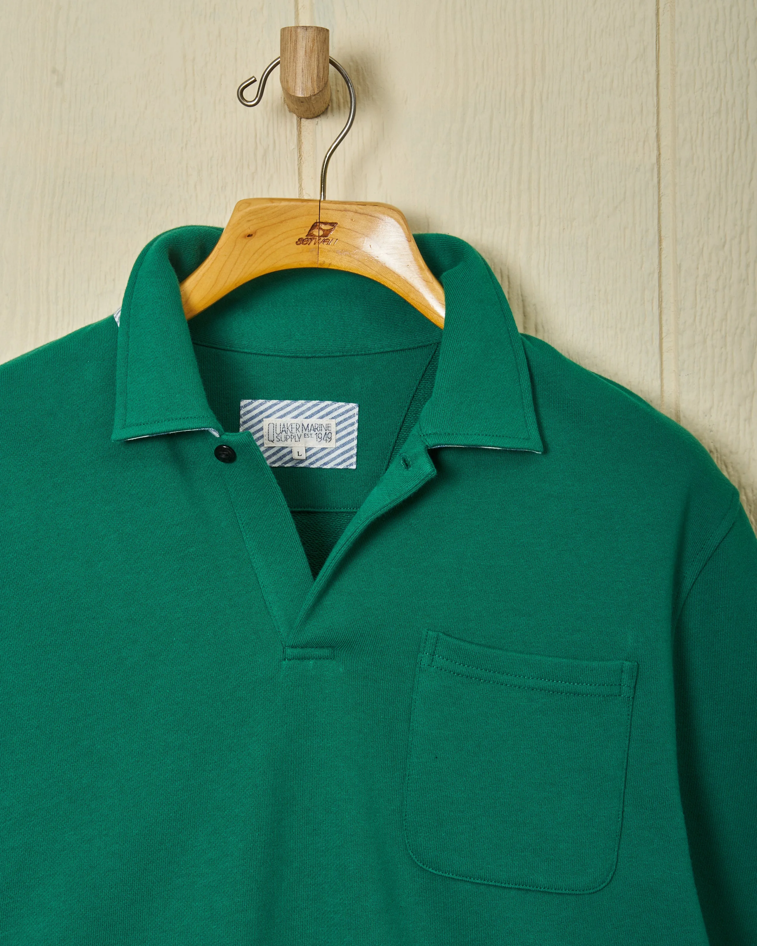 Acadia Polo in Pine Loopback Terry sold by Quaker Marine Supply product image thumbnail 2