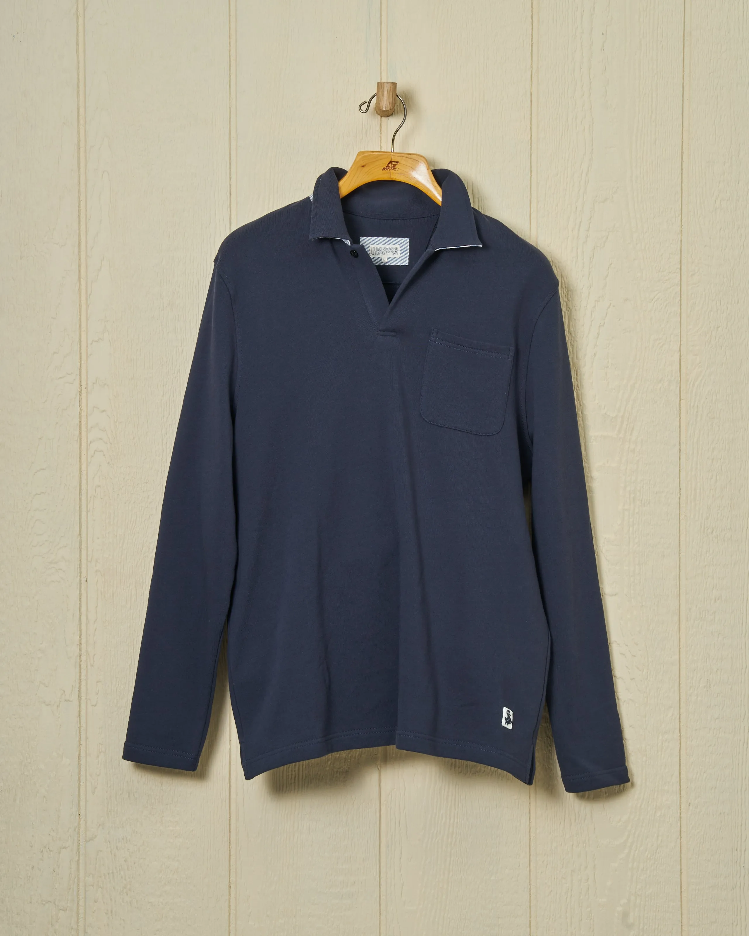 Acadia Polo in Navy Loopback Terry sold by Quaker Marine Supply