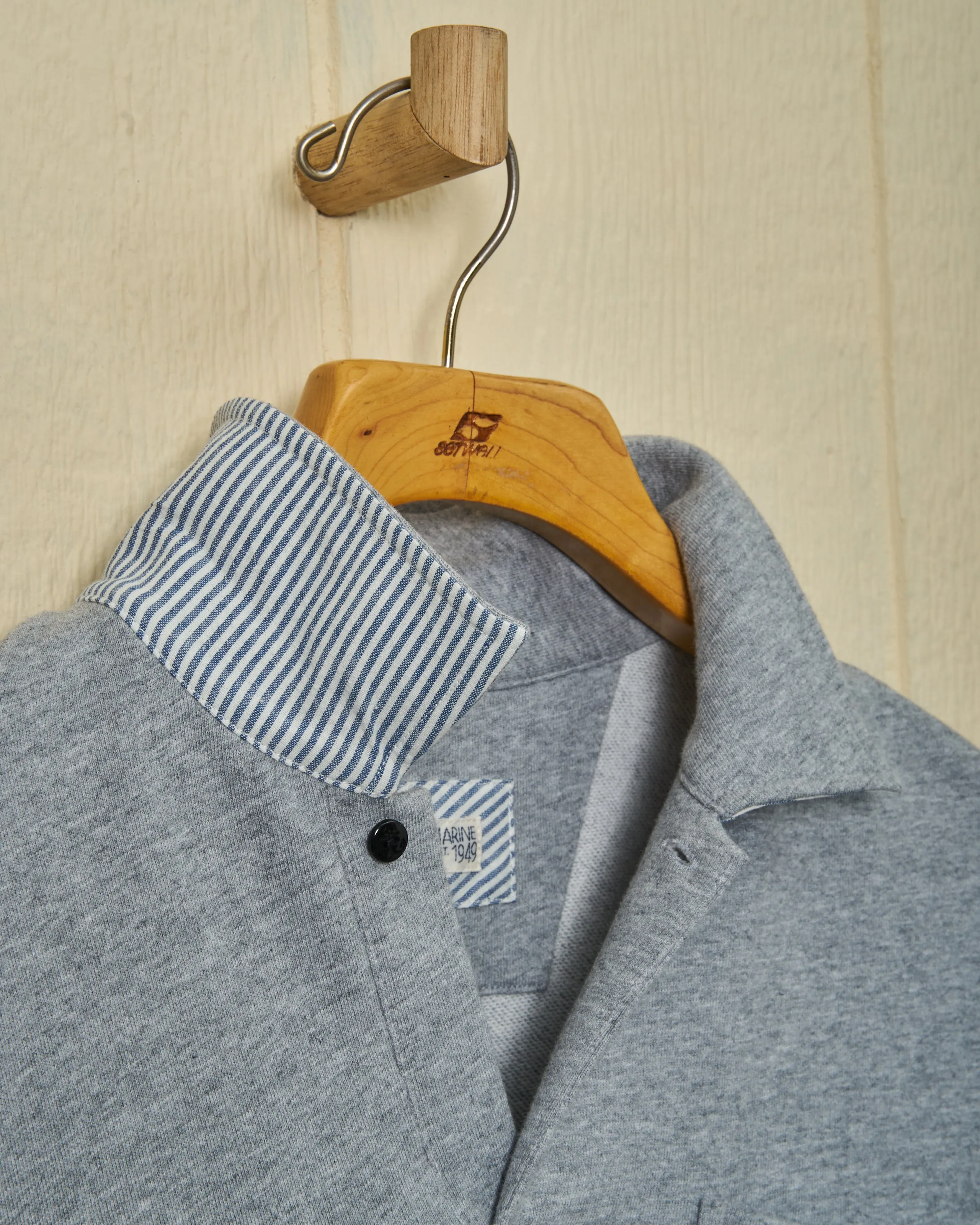 Acadia Polo in Athletic Heather Loopback Terry sold by Quaker Marine Supply product image thumbnail 5