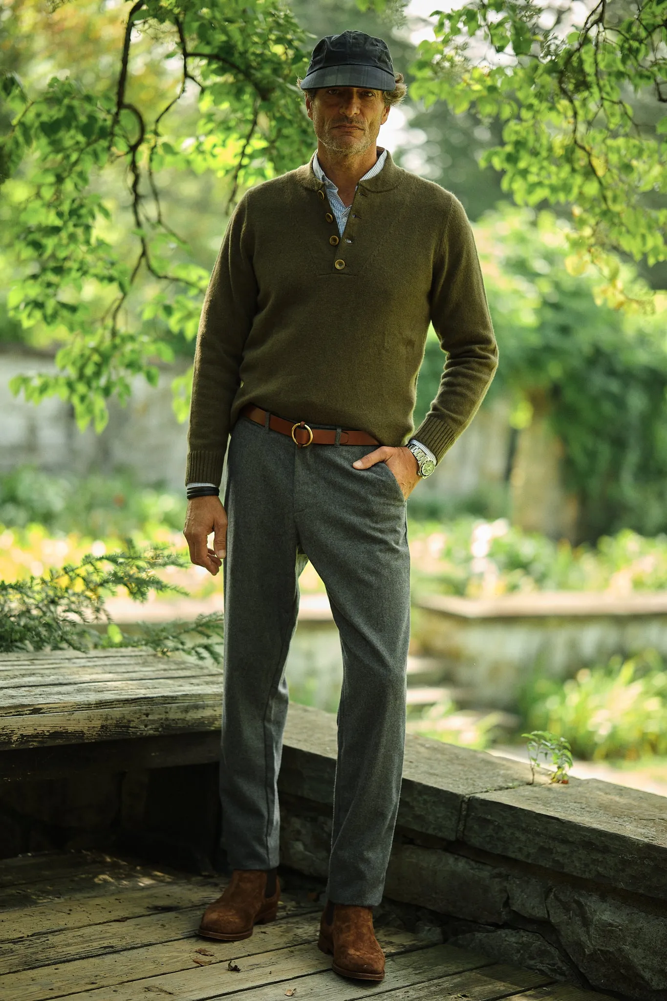 Camden Pant in Charcoal Washed Wool sold by Quaker Marine Supply product image thumbnail 2