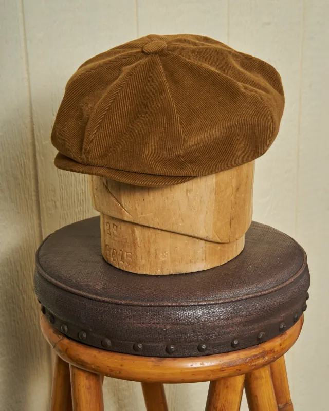 Apple Jack Cap in Russet Corduroy sold by Quaker Marine Supply