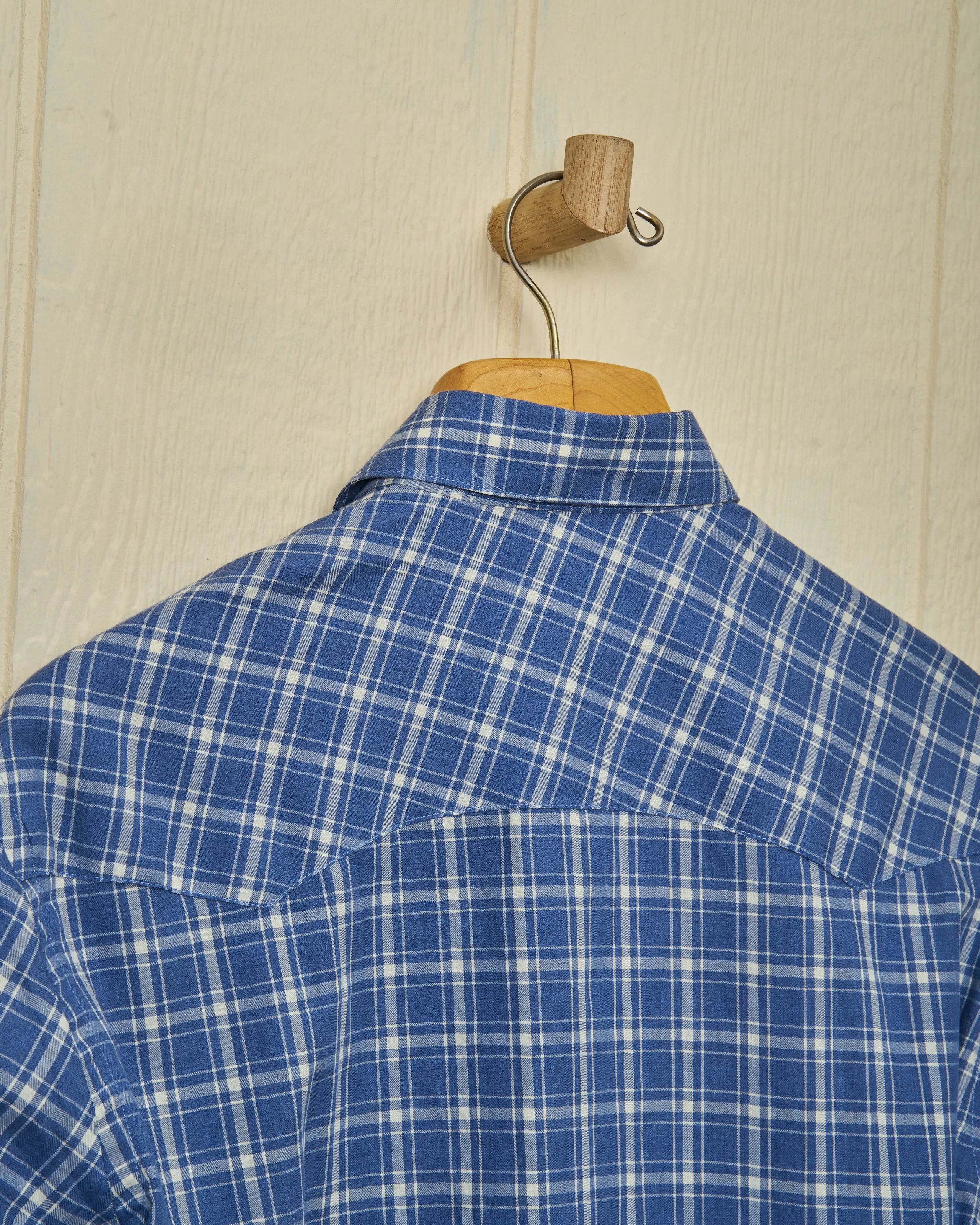 Western Sea-Washed Shirt in Ink Herringbone Plaid sold by Quaker Marine Supply product image thumbnail 4