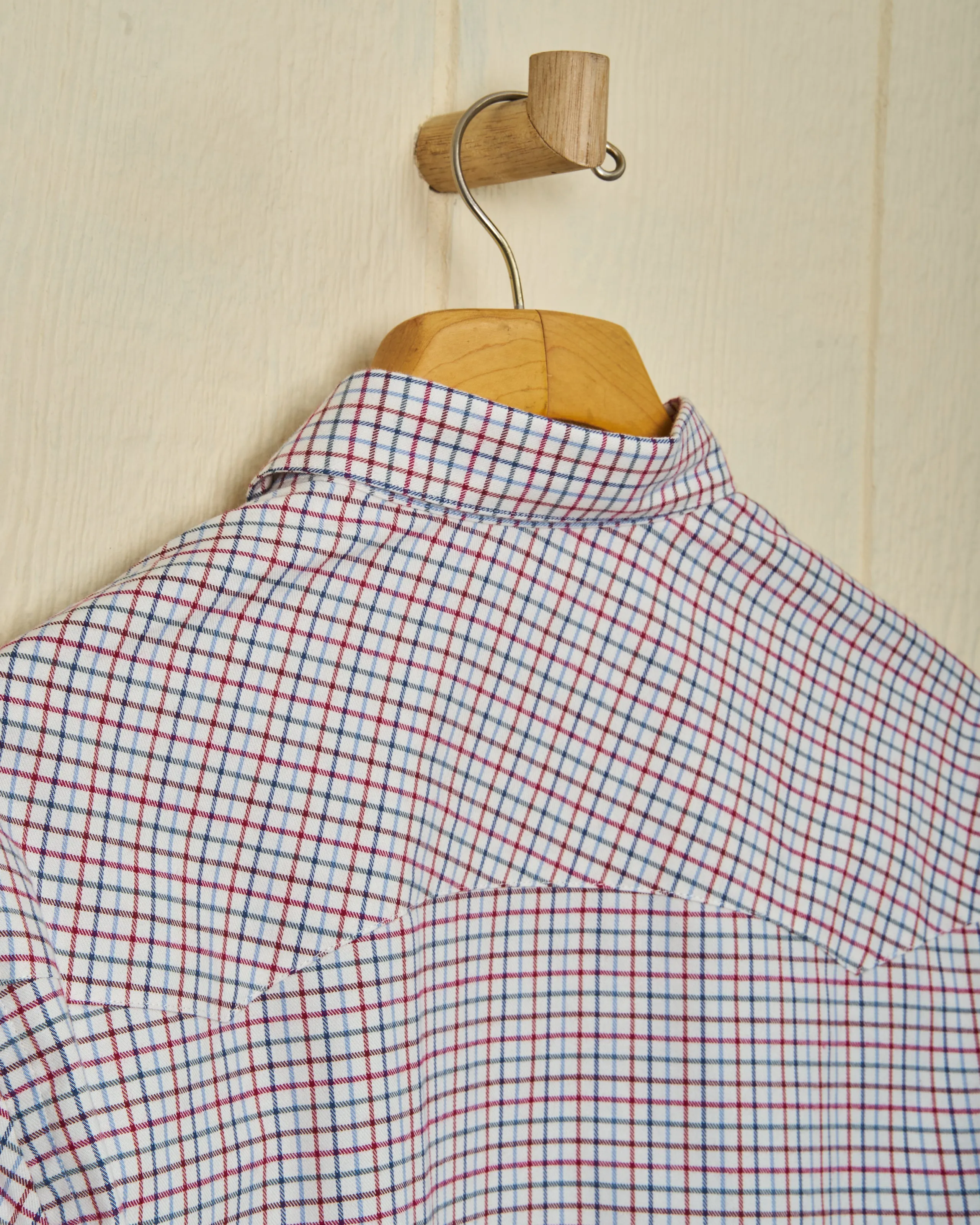 Western Sea-Washed Shirt in Denim/Wine Tattersall sold by Quaker Marine Supply product image thumbnail 4