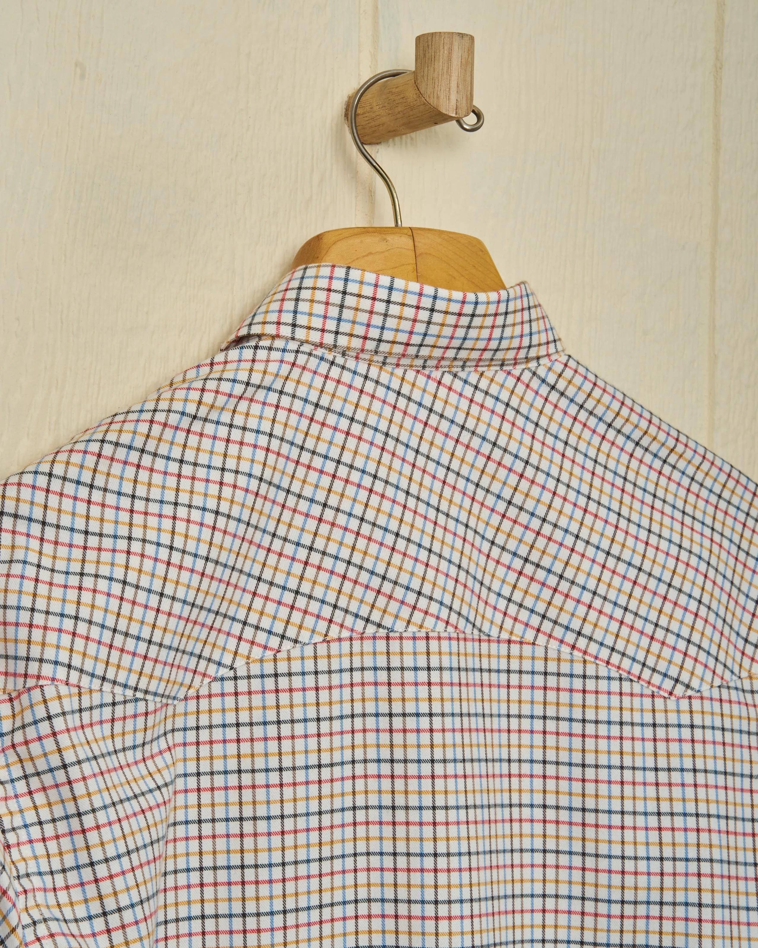 Western Sea-Washed Shirt in Cream Ground Mustard Tattersall sold by Quaker Marine Supply product image thumbnail 4