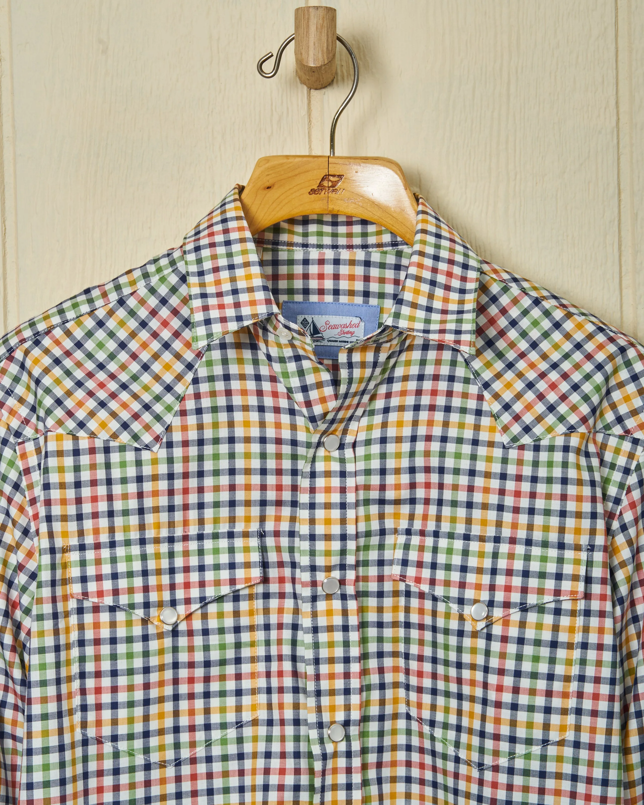 Western Sea-Washed Shirt in Autumn Multi-Gun Check sold by Quaker Marine Supply product image thumbnail 3