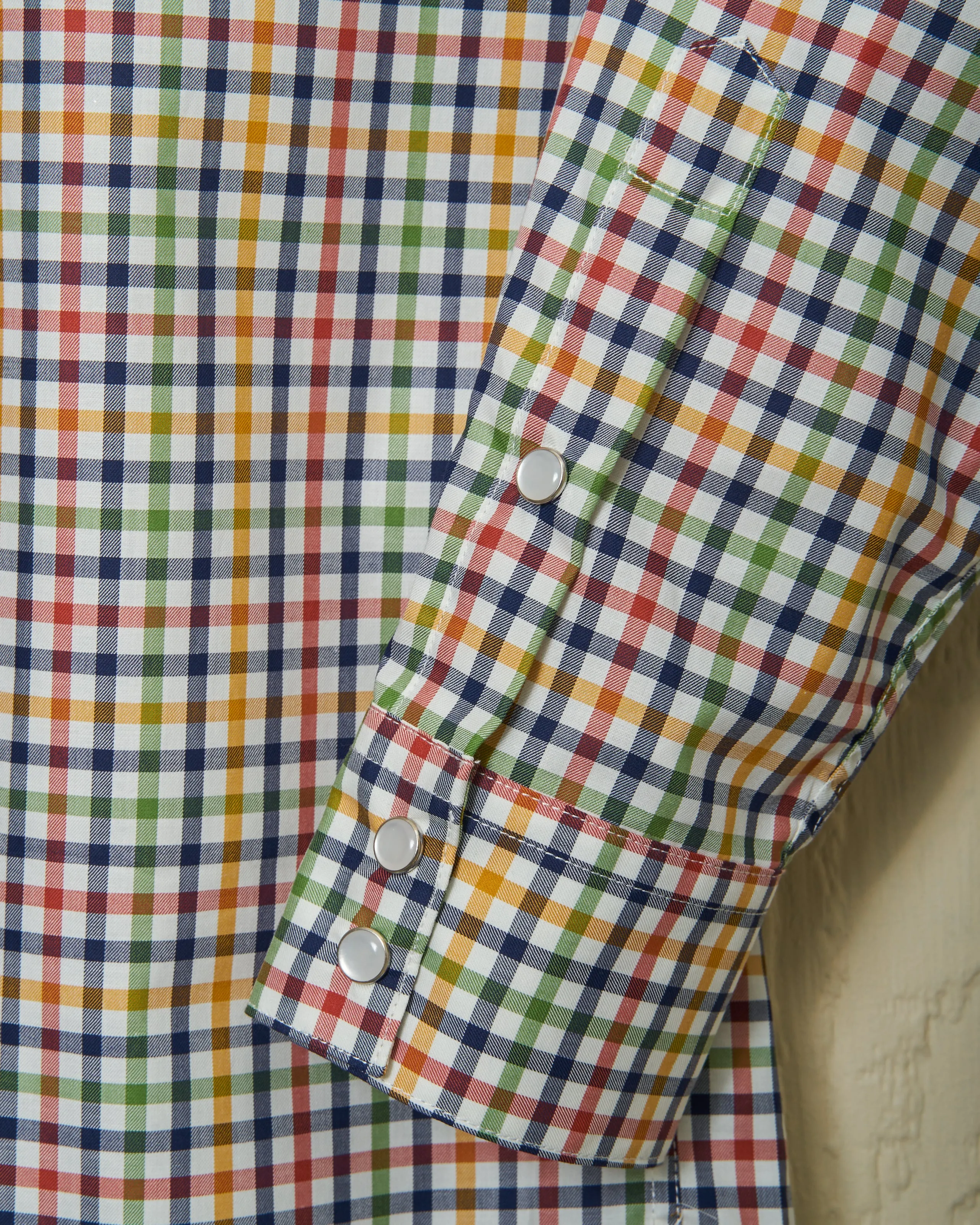 Western Sea-Washed Shirt in Autumn Multi-Gun Check sold by Quaker Marine Supply product image thumbnail 4