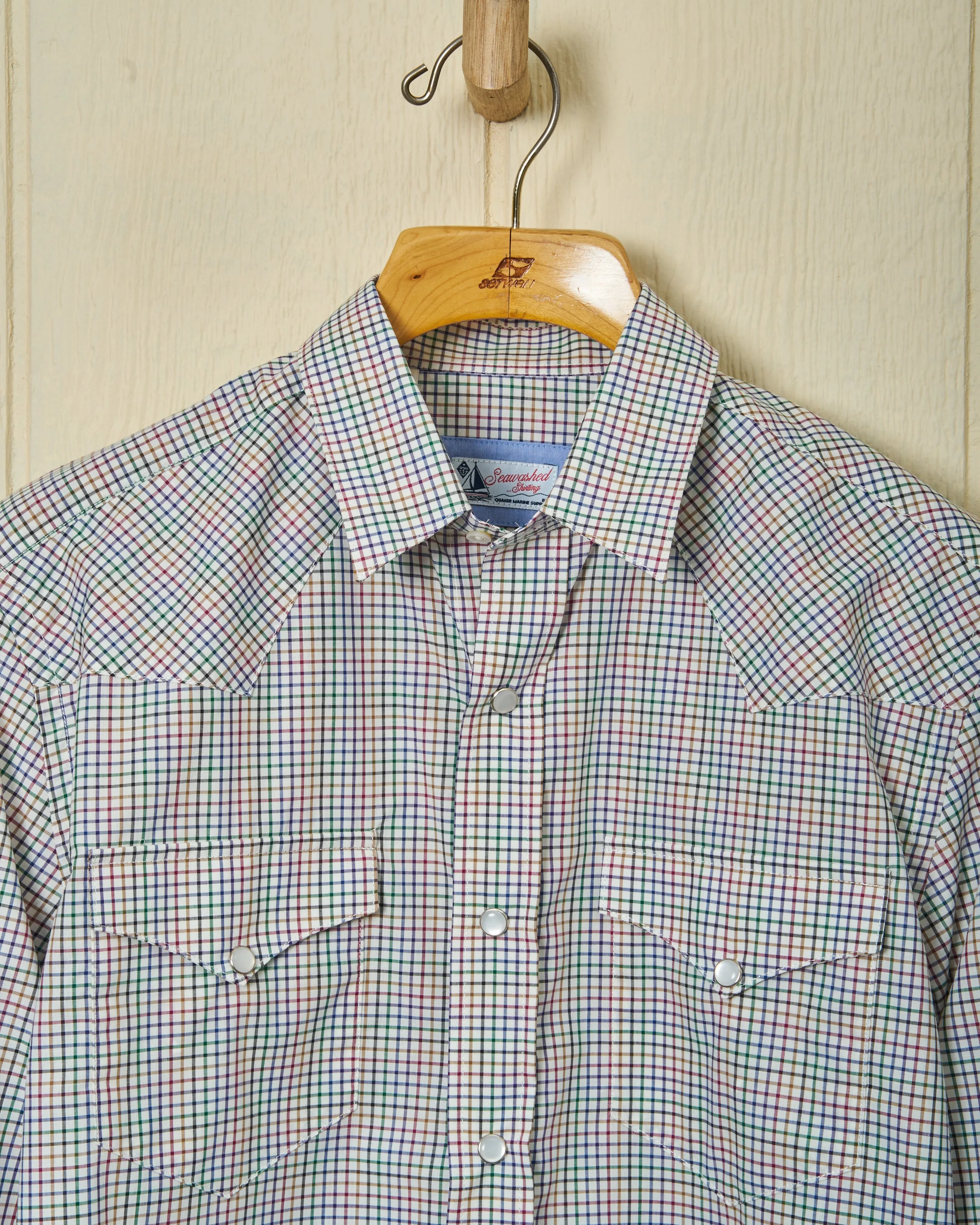 Western Sea-Washed Shirt in Rainbow Multi-Tattersall sold by Quaker Marine Supply product image thumbnail 2