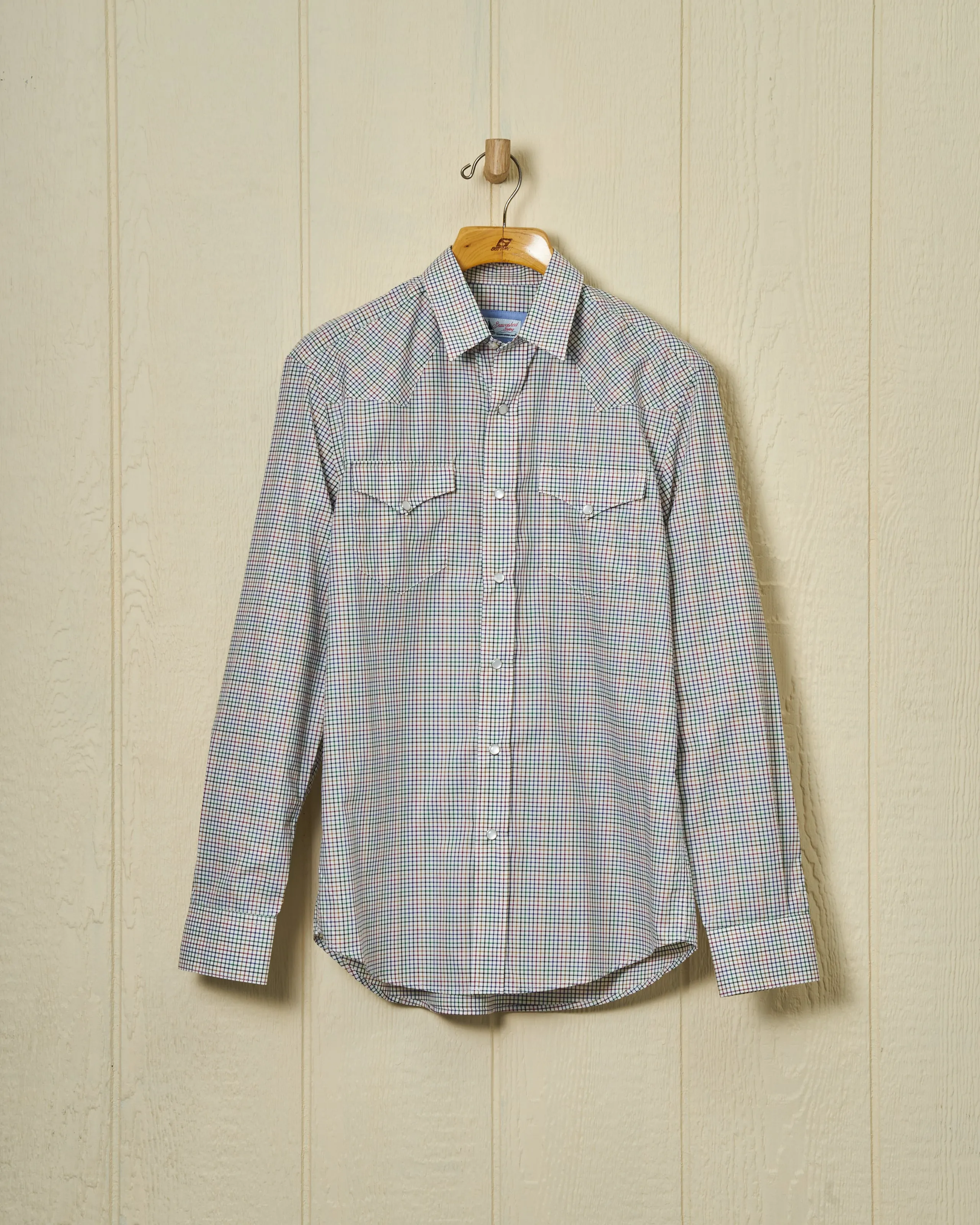 Western Sea-Washed Shirt in Rainbow Multi-Tattersall sold by Quaker Marine Supply