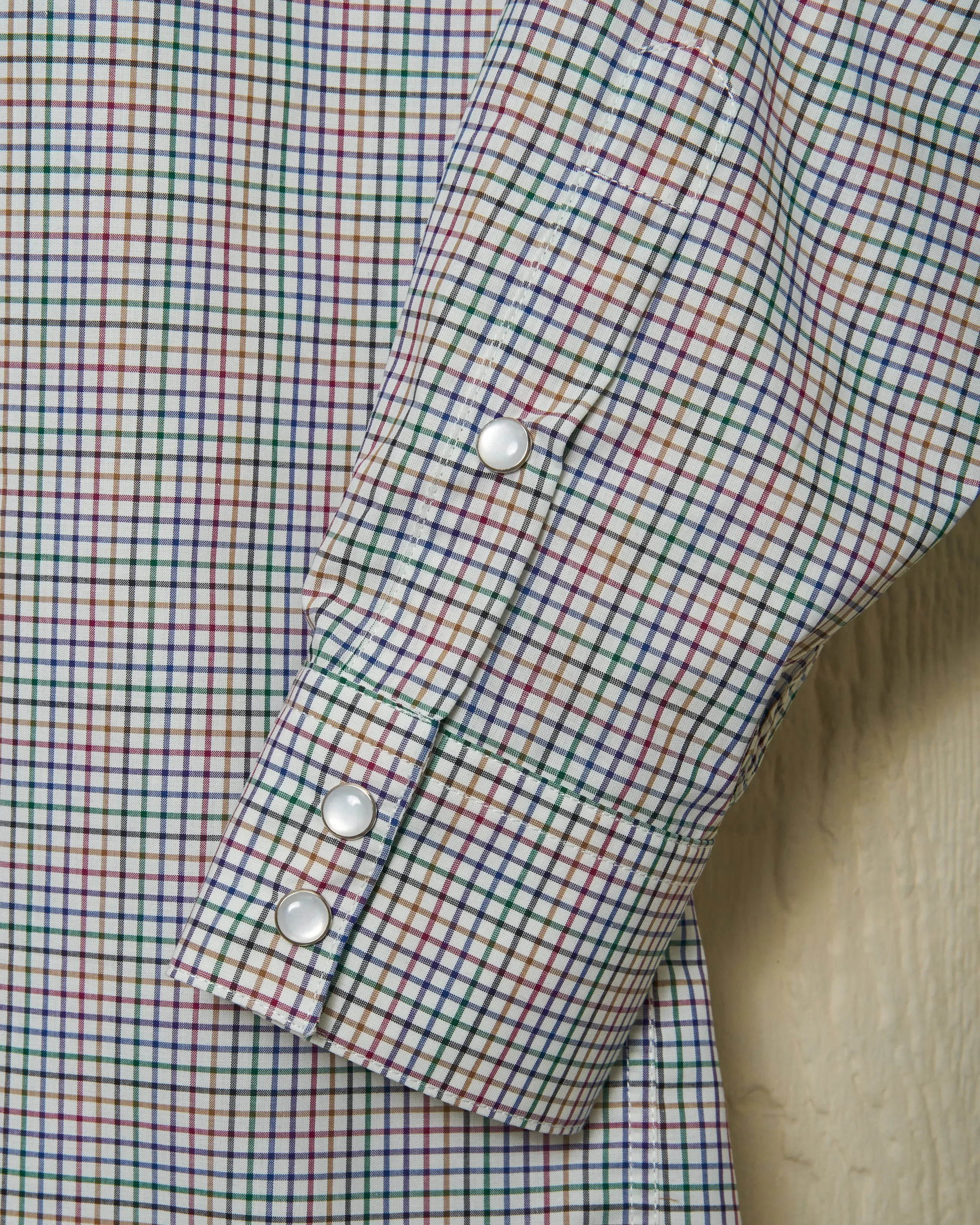 Western Sea-Washed Shirt in Rainbow Multi-Tattersall sold by Quaker Marine Supply product image thumbnail 3