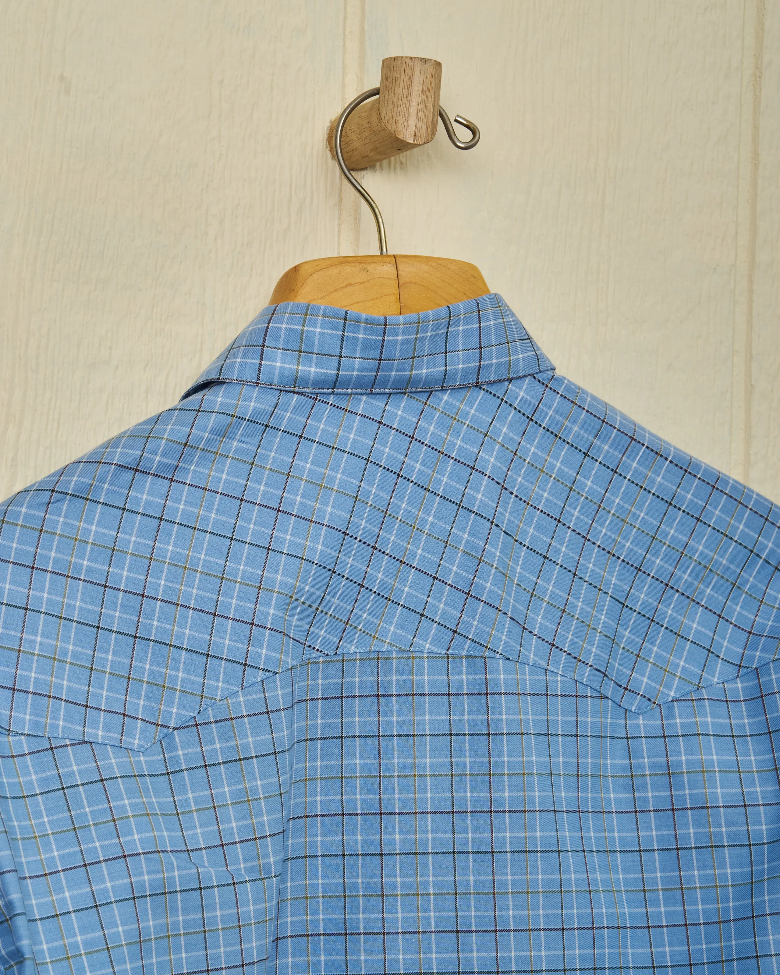 Western Sea-Washed Shirt in Blue Tattersall sold by Quaker Marine Supply product image thumbnail 4