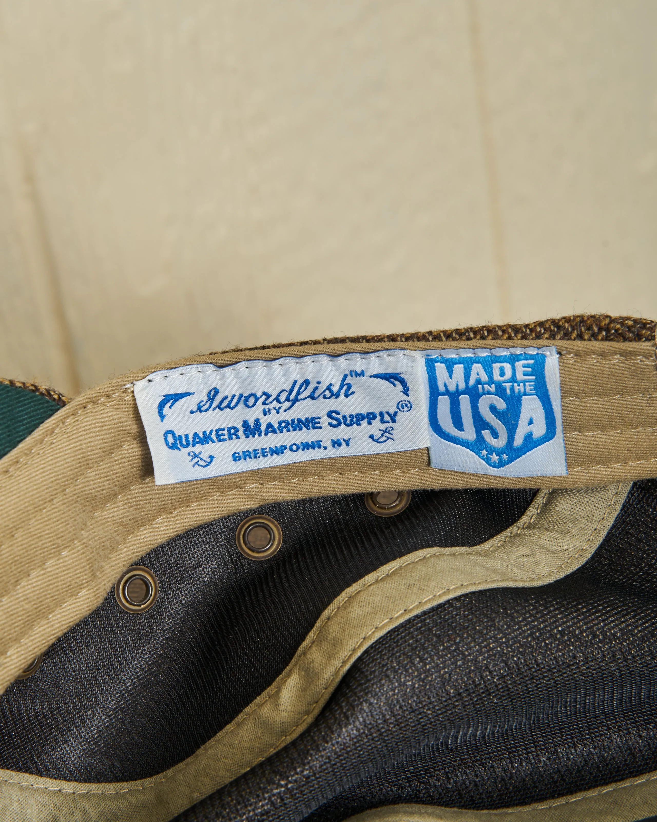 Swordfish Cap in Acorn Cashmere sold by Quaker Marine Supply product image thumbnail 2