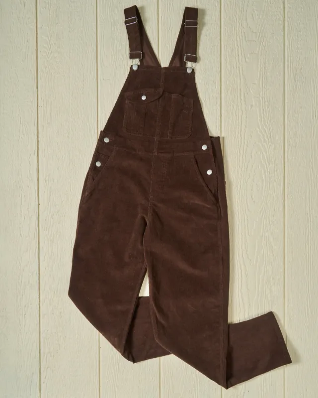 Women's Overalls in Brown Corduroy sold by Quaker Marine Supply