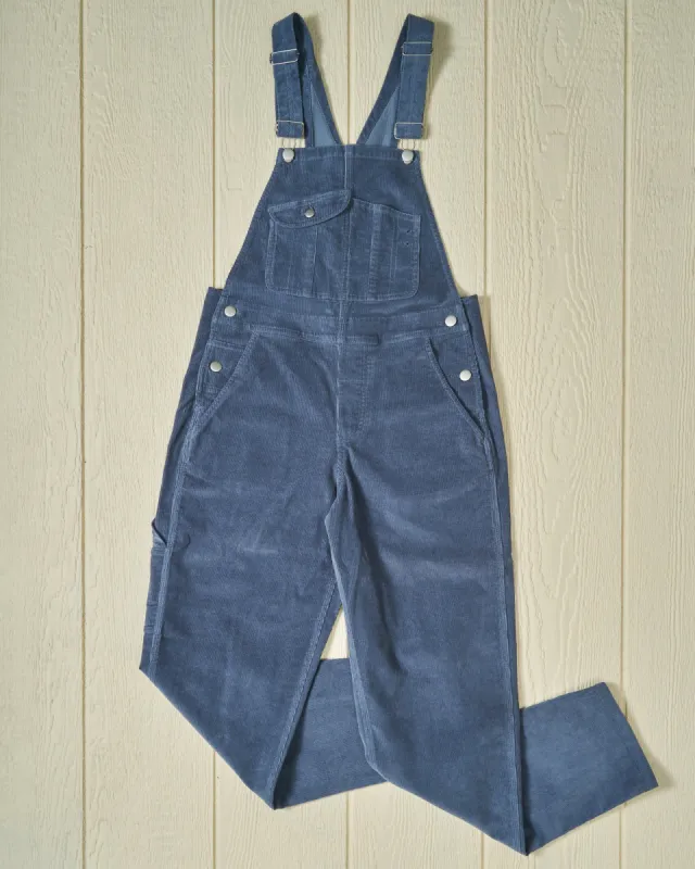 Women's Overalls in Atlantic Blue Corduroy sold by Quaker Marine Supply