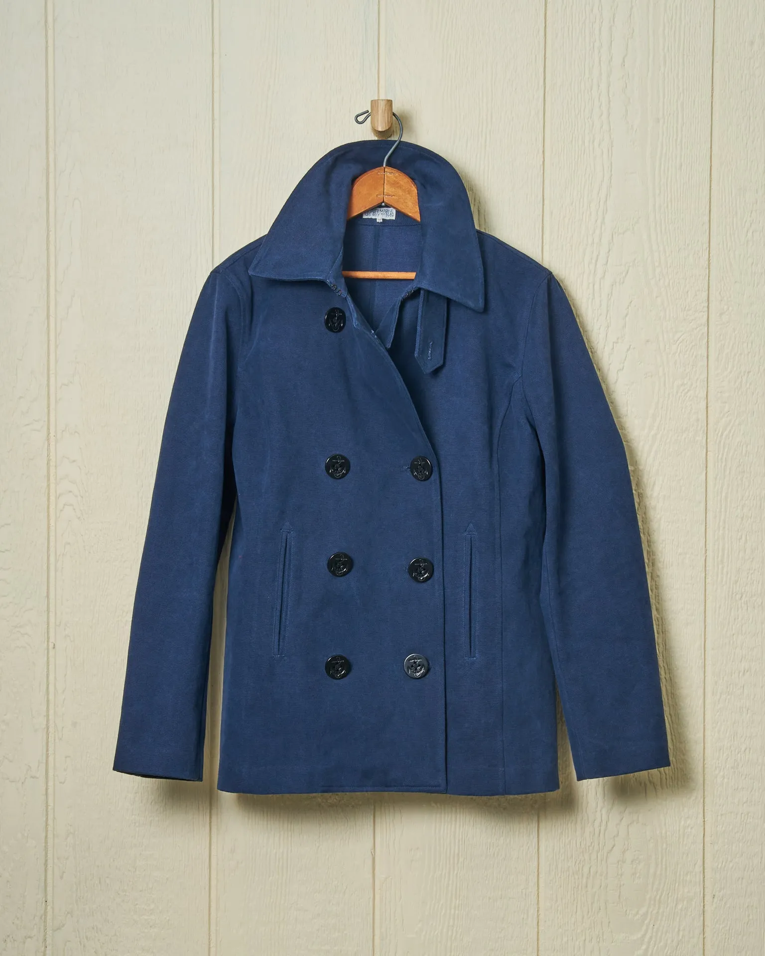 Women's Cropped Peacoat in Navy sold by Quaker Marine Supply