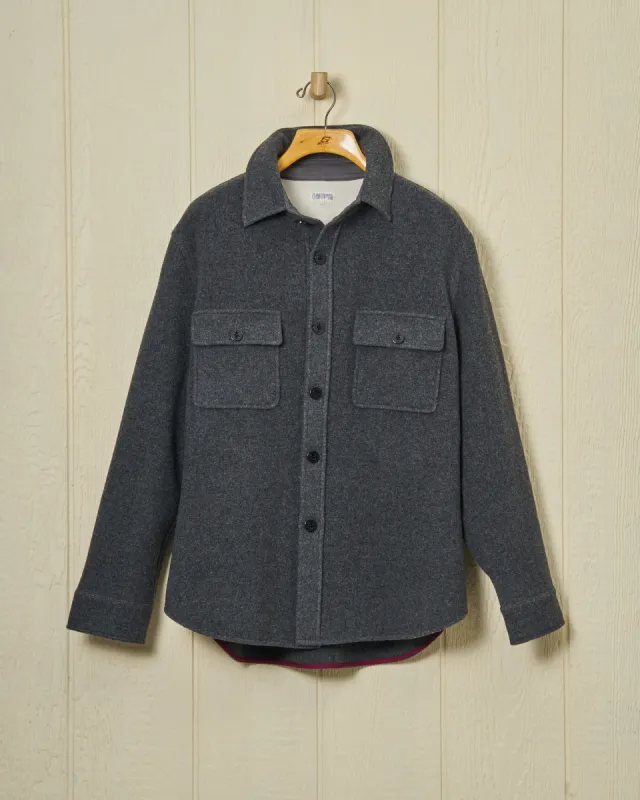 CPO Shirt Jacket in Charcoal Wool sold by Quaker Marine Supply
