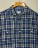 Chore Shirt in Navy/Chestnut Herringbone sold by Quaker Marine Supply
