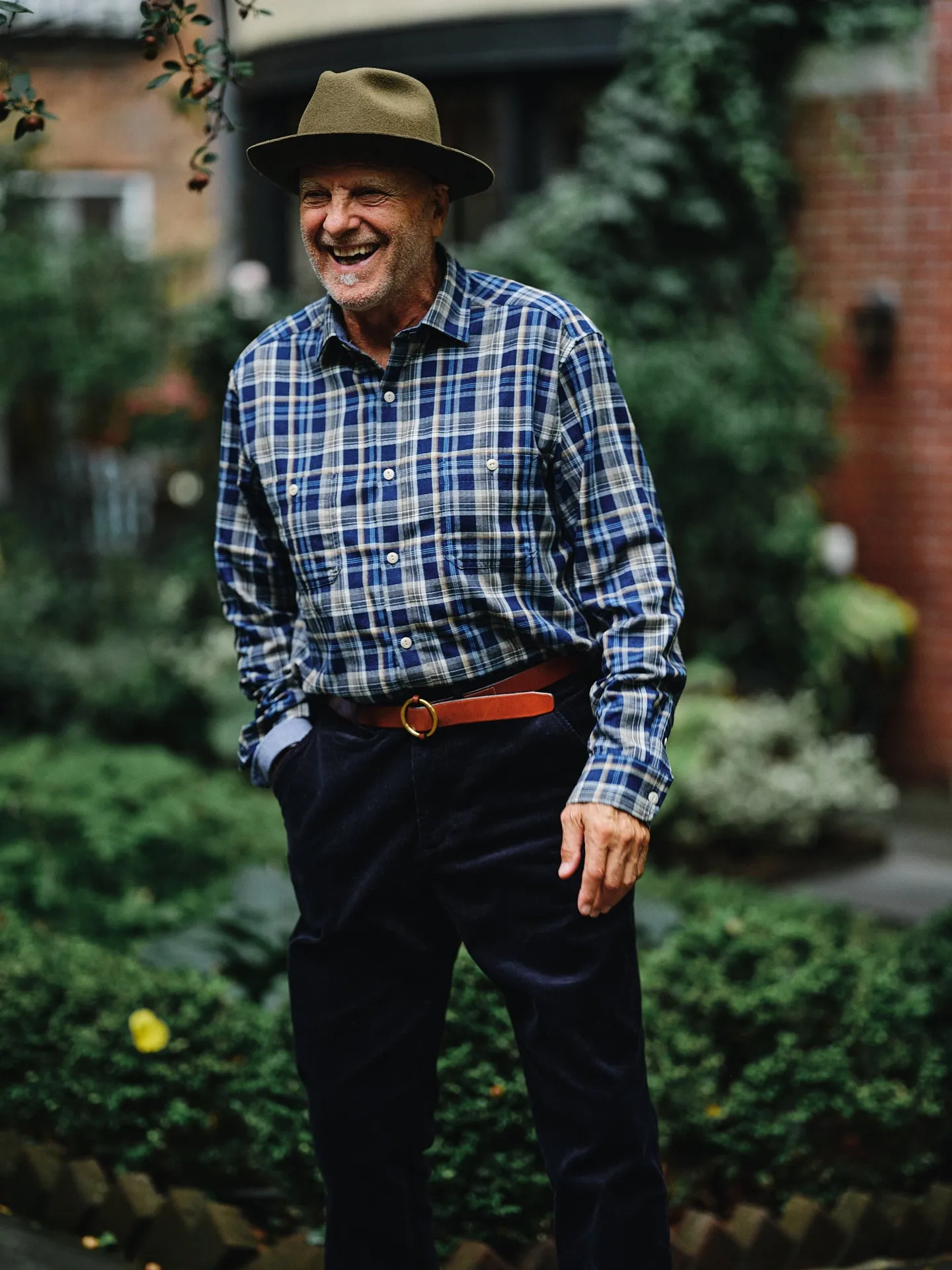 Chore Shirt in Navy/Chestnut Herringbone sold by Quaker Marine Supply product image thumbnail 2