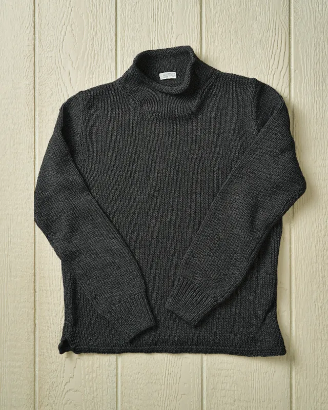Fisherman's Sweater in Charcoal sold by Quaker Marine Supply