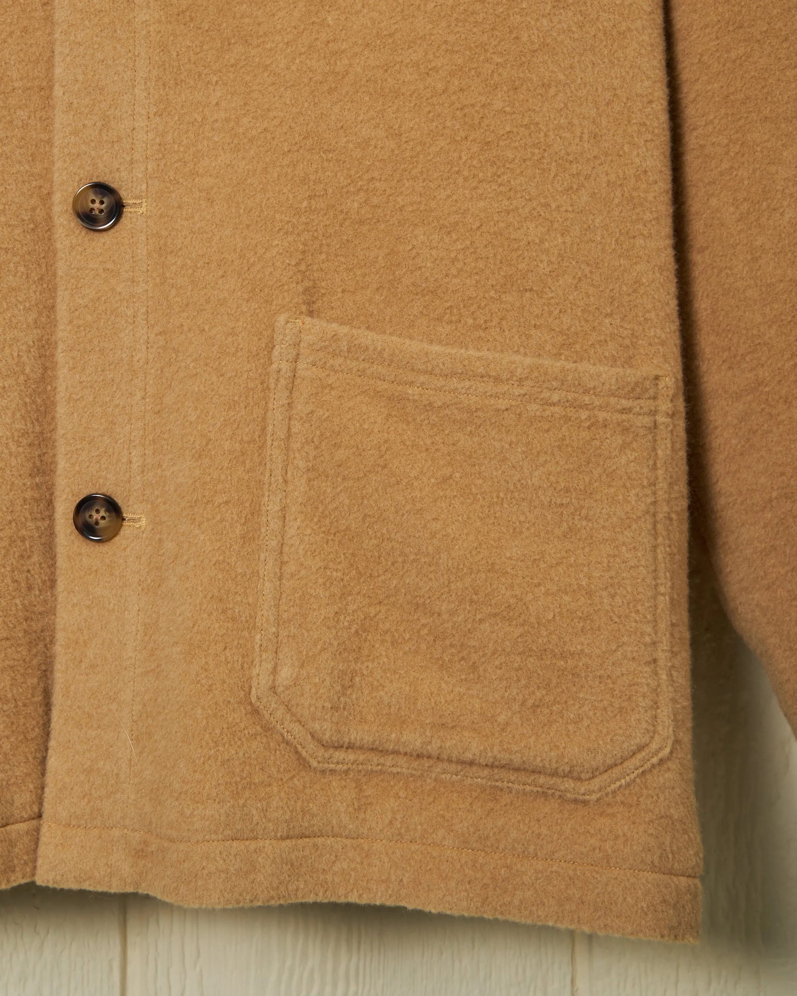 Camelhair French Workman's Jacket in Camel sold by Quaker Marine Supply product image thumbnail 3