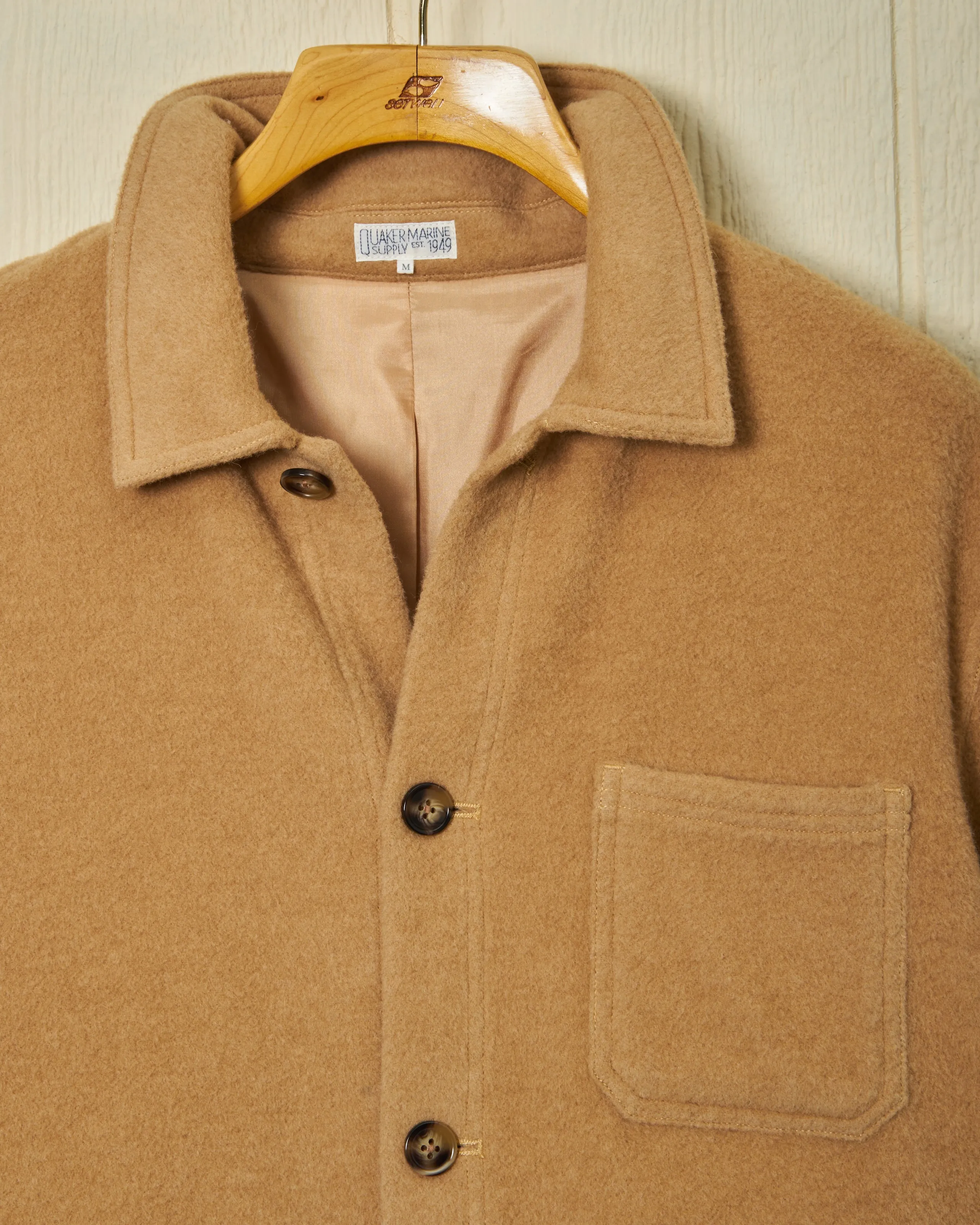 Camelhair French Workman's Jacket in Camel sold by Quaker Marine Supply product image thumbnail 2