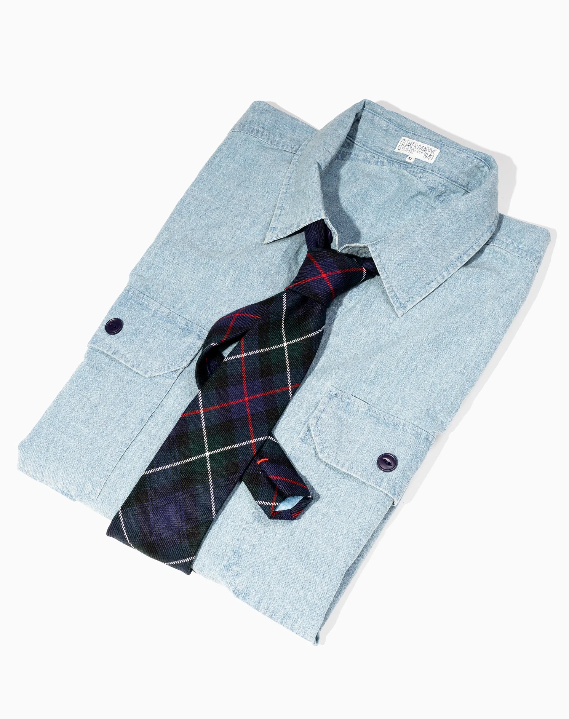 Tie in Black Watch Tartan sold by Quaker Marine Supply