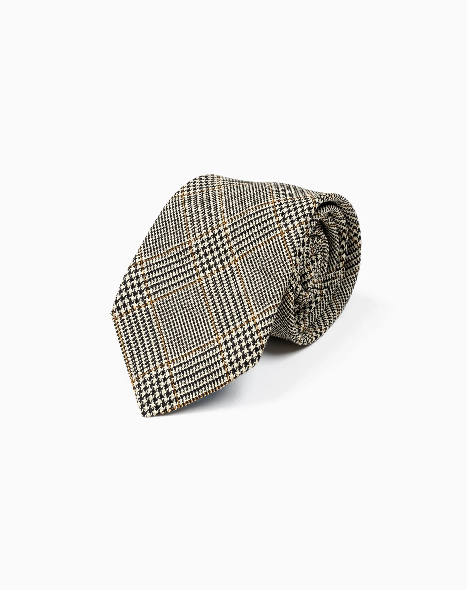 Tie in Black/Cream Glen Plaid sold by Quaker Marine Supply product image thumbnail 2