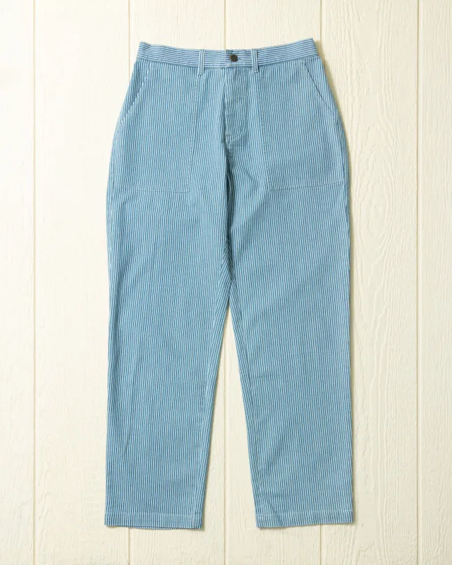 Ventura Pant in Railroad Stripe Denim sold by Quaker Marine Supply