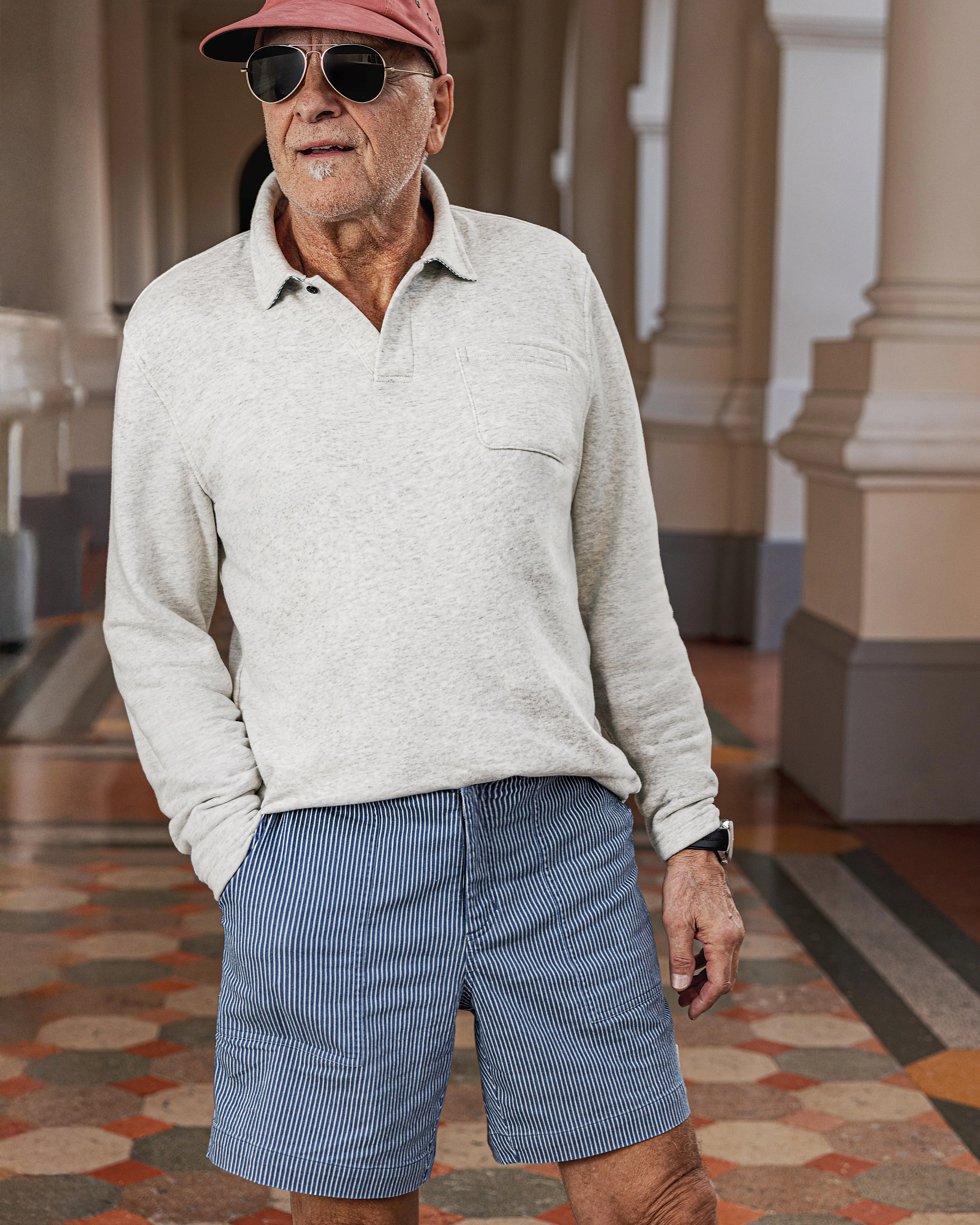 Ventura Short in Railroad Stripe Denim sold by Quaker Marine Supply product image thumbnail 2