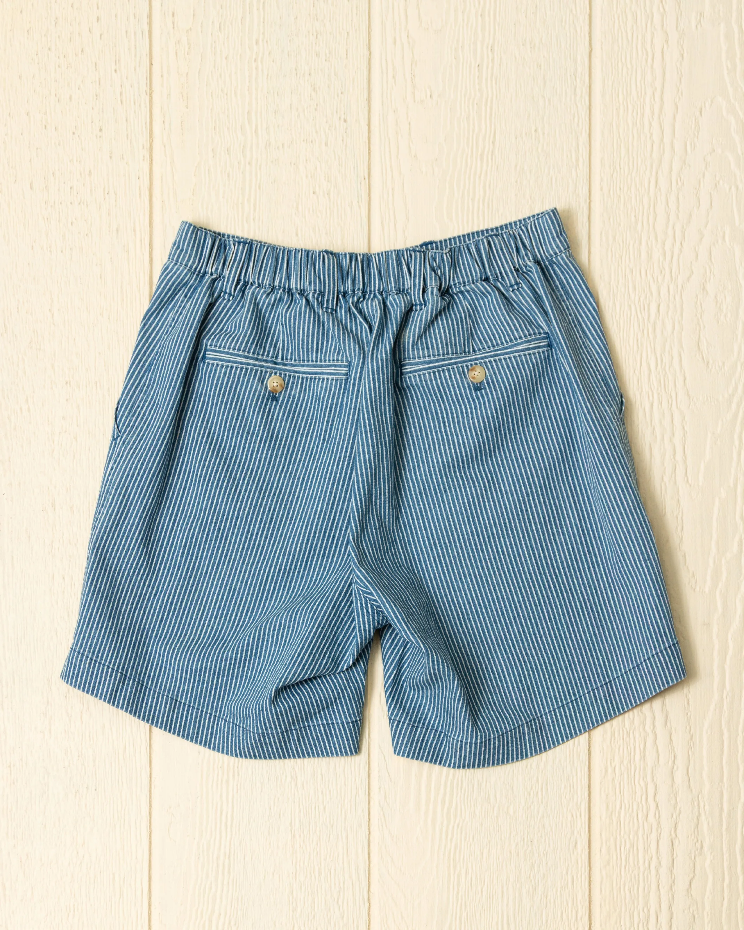 Ventura Short in Railroad Stripe Denim sold by Quaker Marine Supply product image thumbnail 3
