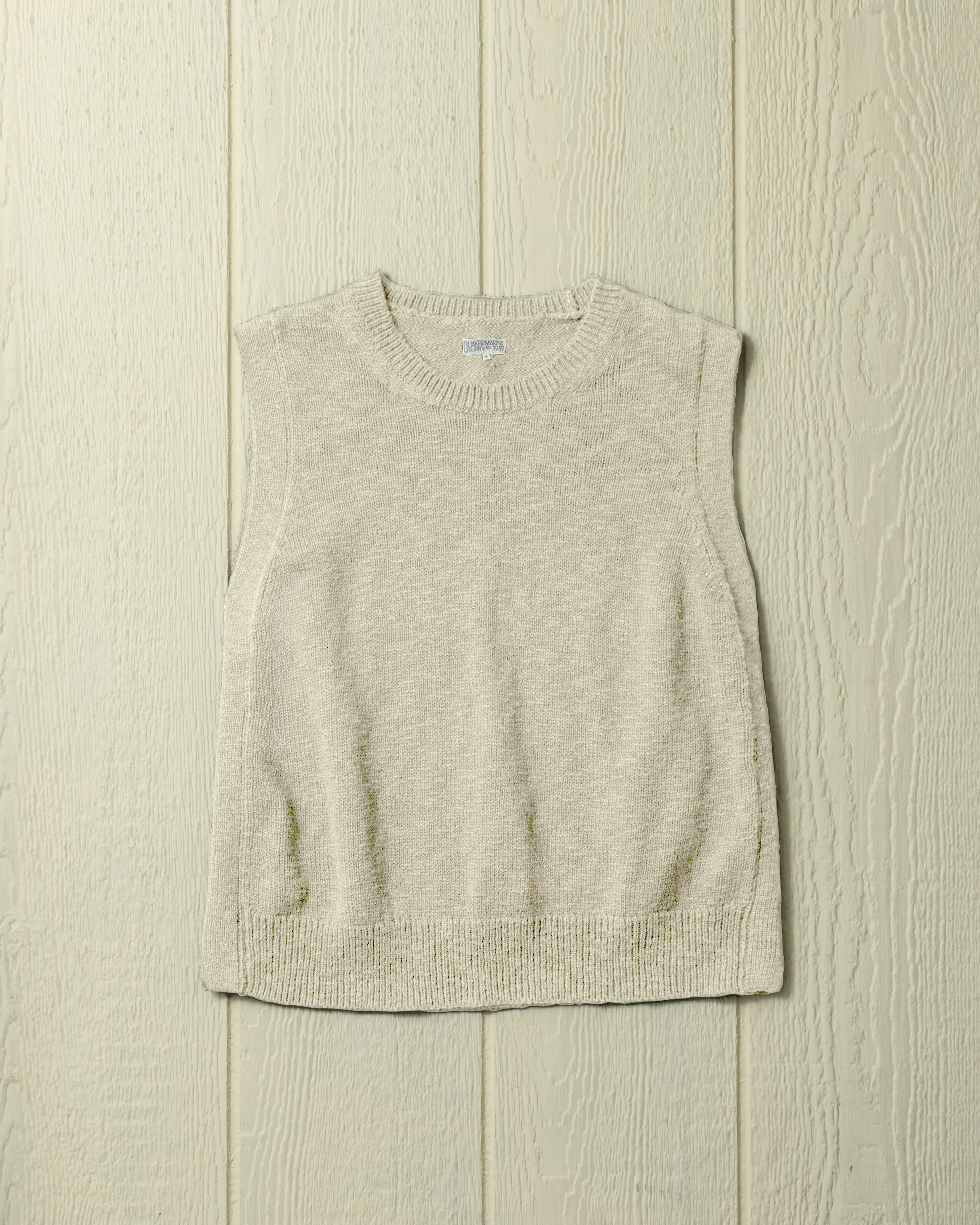 Women's Homespun Cotton Vest in Natural sold by Quaker Marine Supply