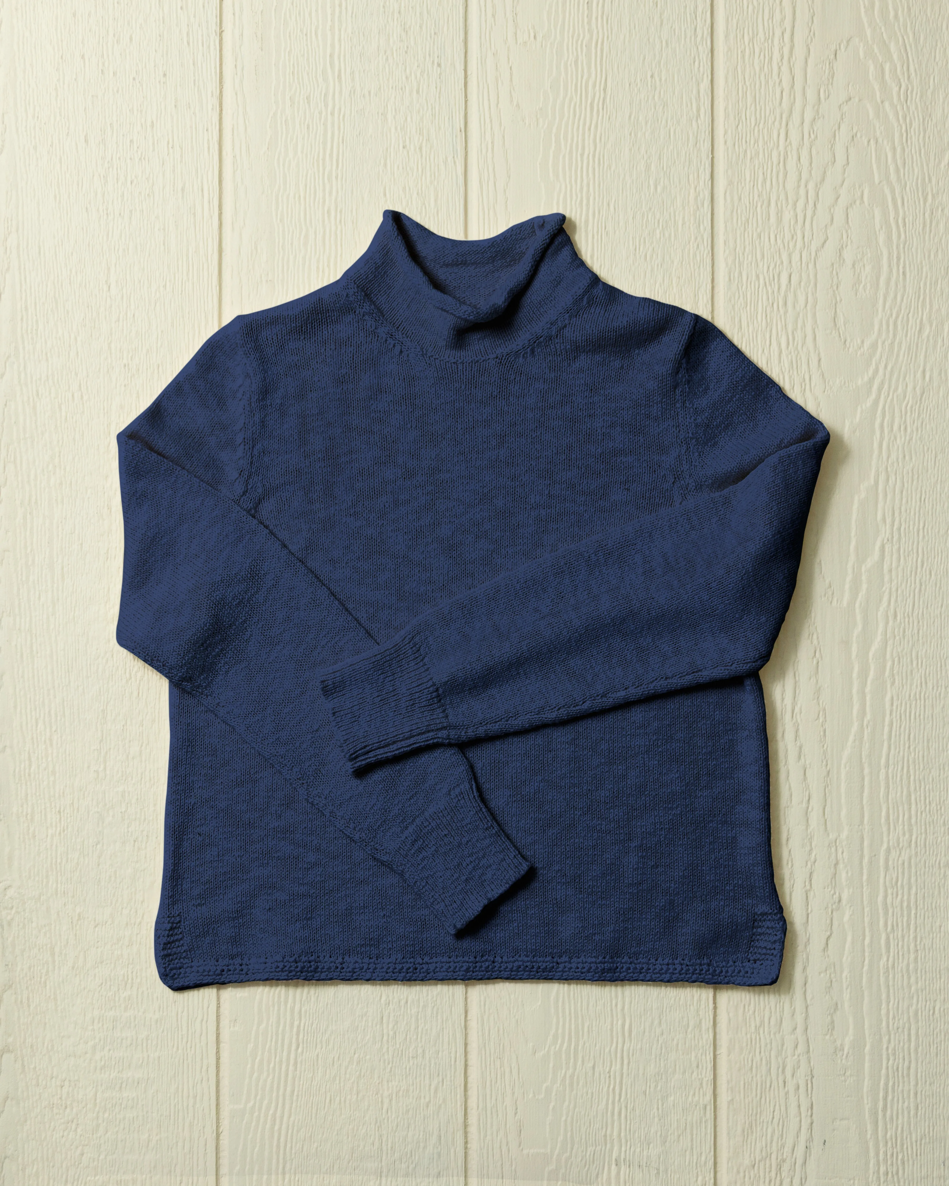Women's Homespun Fisherman's Sweater in Navy sold by Quaker Marine Supply