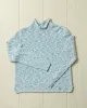 Women's Homespun Fisherman's Sweater in Coastal Blue Marl/Natural sold by Quaker Marine Supply