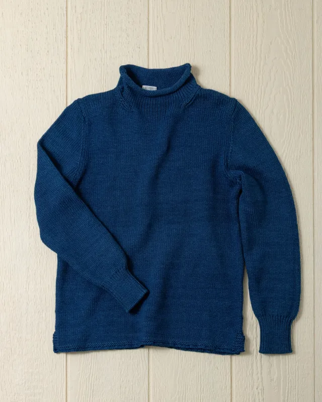 Deep Sea Fisherman's Sweater in Indigo sold by Quaker Marine Supply