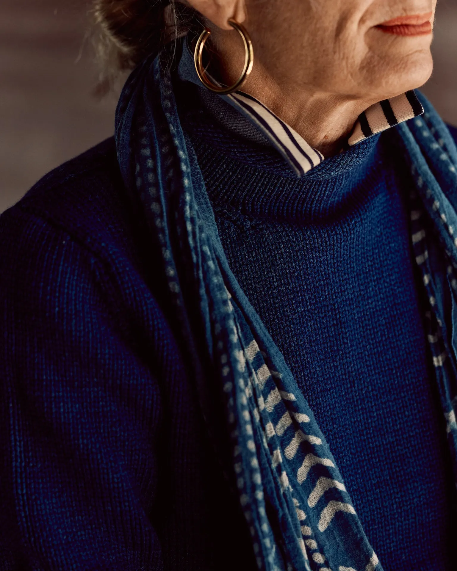 Women's Deep Sea Fisherman's Sweater in Indigo sold by Quaker Marine Supply product image thumbnail 2