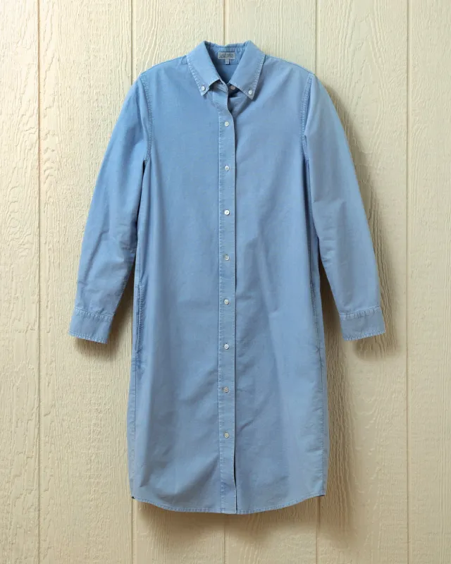 Garment Dyed Oxford Dress in Coastal Blue sold by Quaker Marine Supply