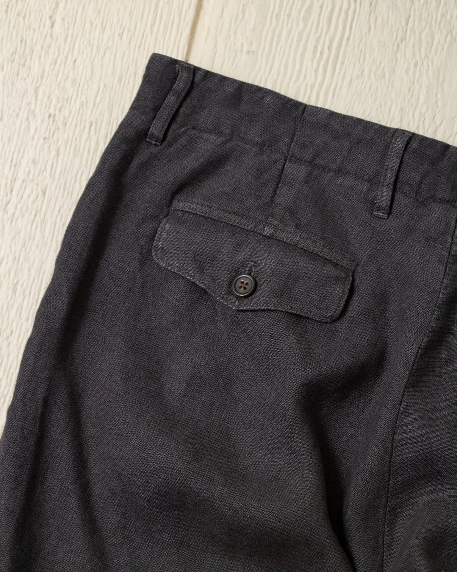 Garment Dyed Linen Camden Short in Graphite sold by Quaker Marine Supply product image thumbnail 3