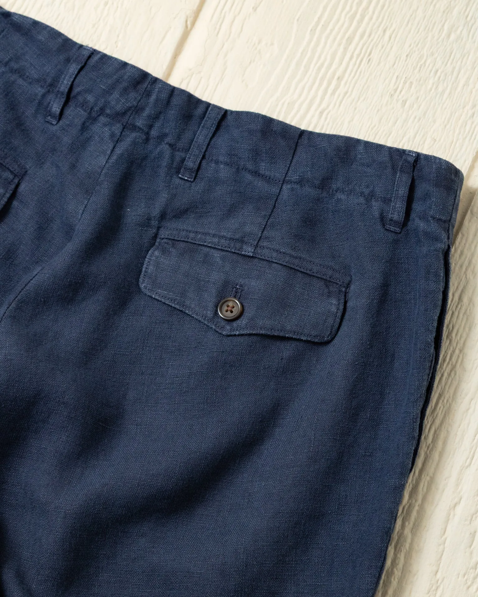 Garment Dyed Linen Camden Short in Navy sold by Quaker Marine Supply product image thumbnail 3