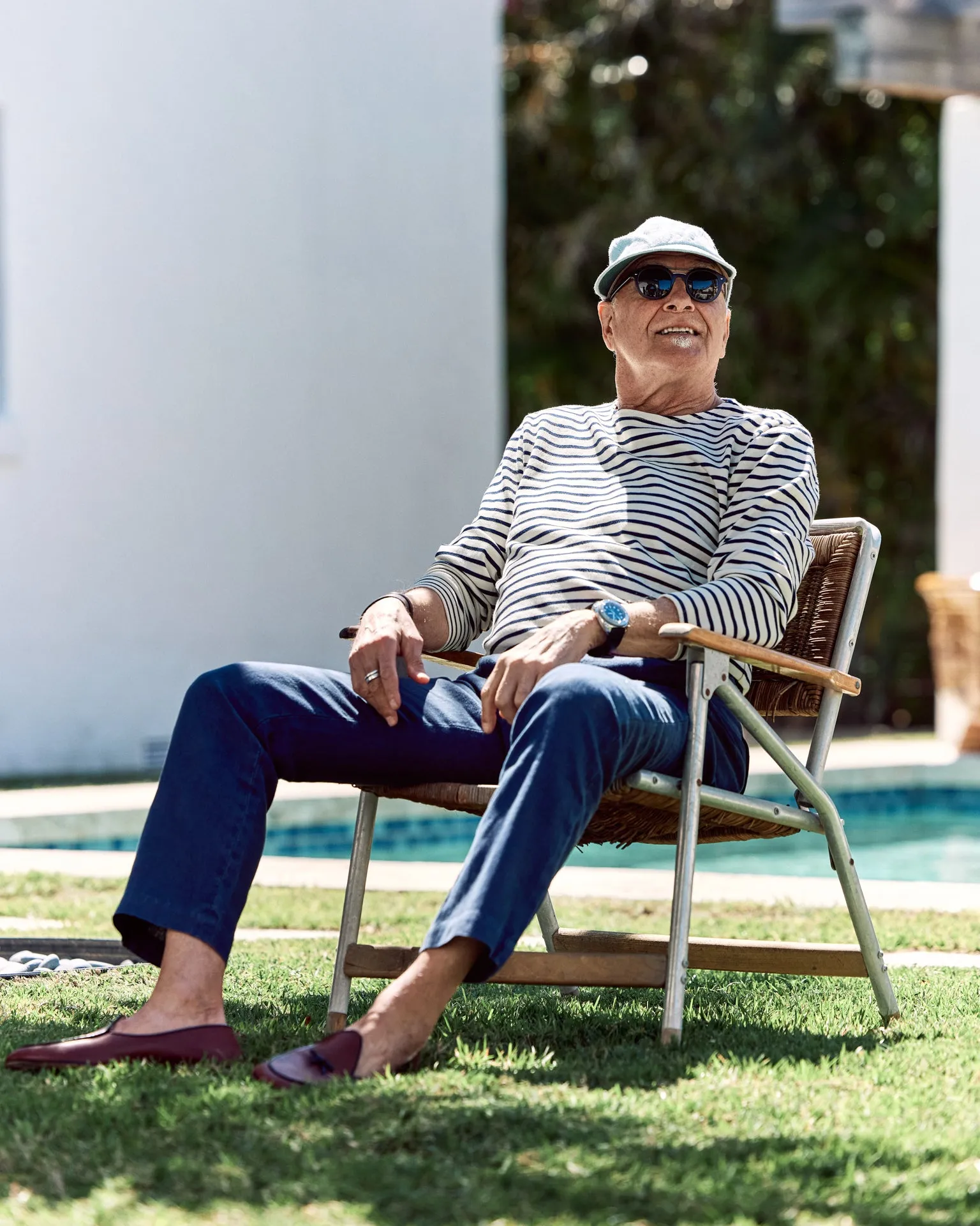 Garment Dyed Linen Camden Pant in Navy sold by Quaker Marine Supply product image thumbnail 2