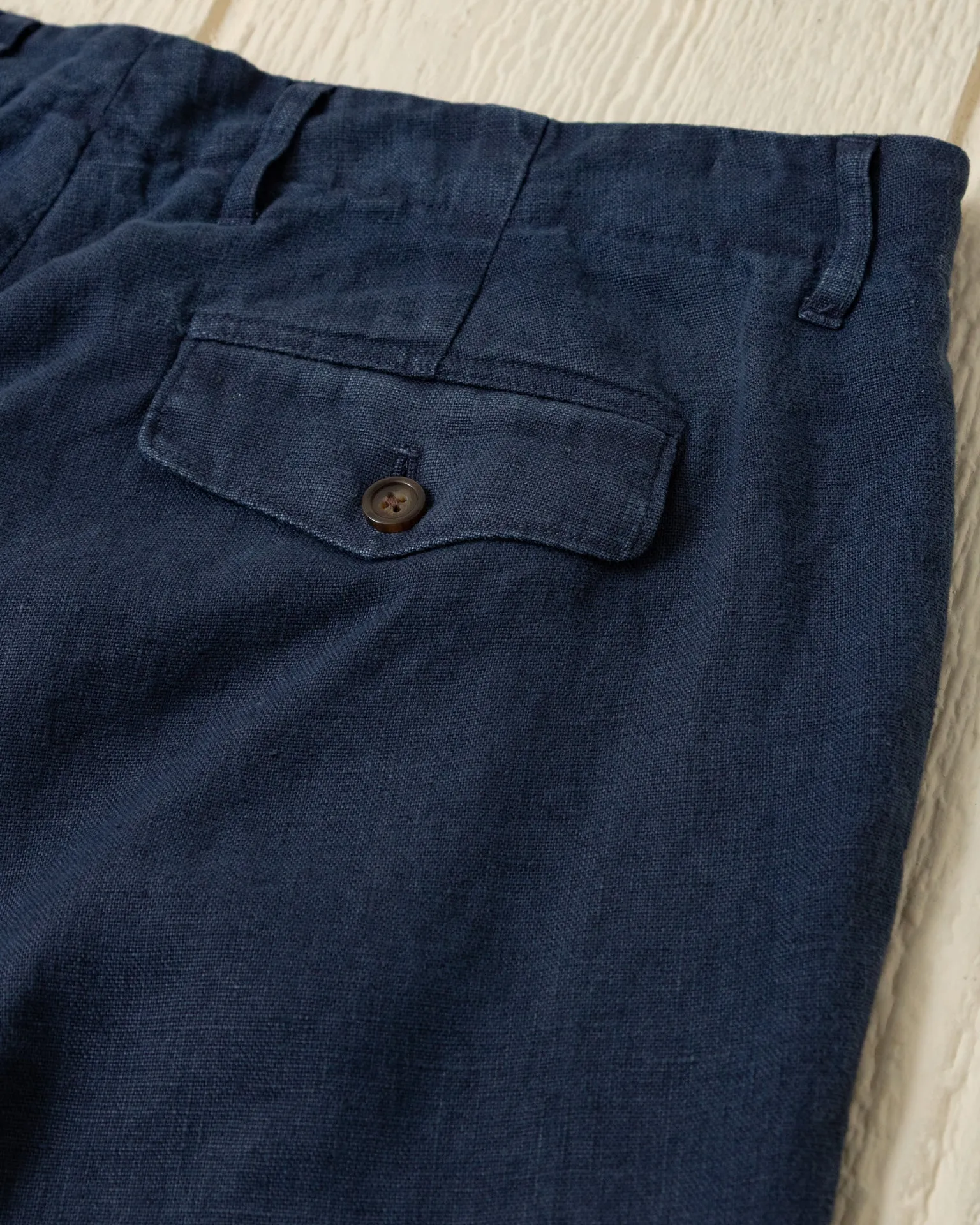 Garment Dyed Linen Camden Pant in Navy sold by Quaker Marine Supply product image thumbnail 4