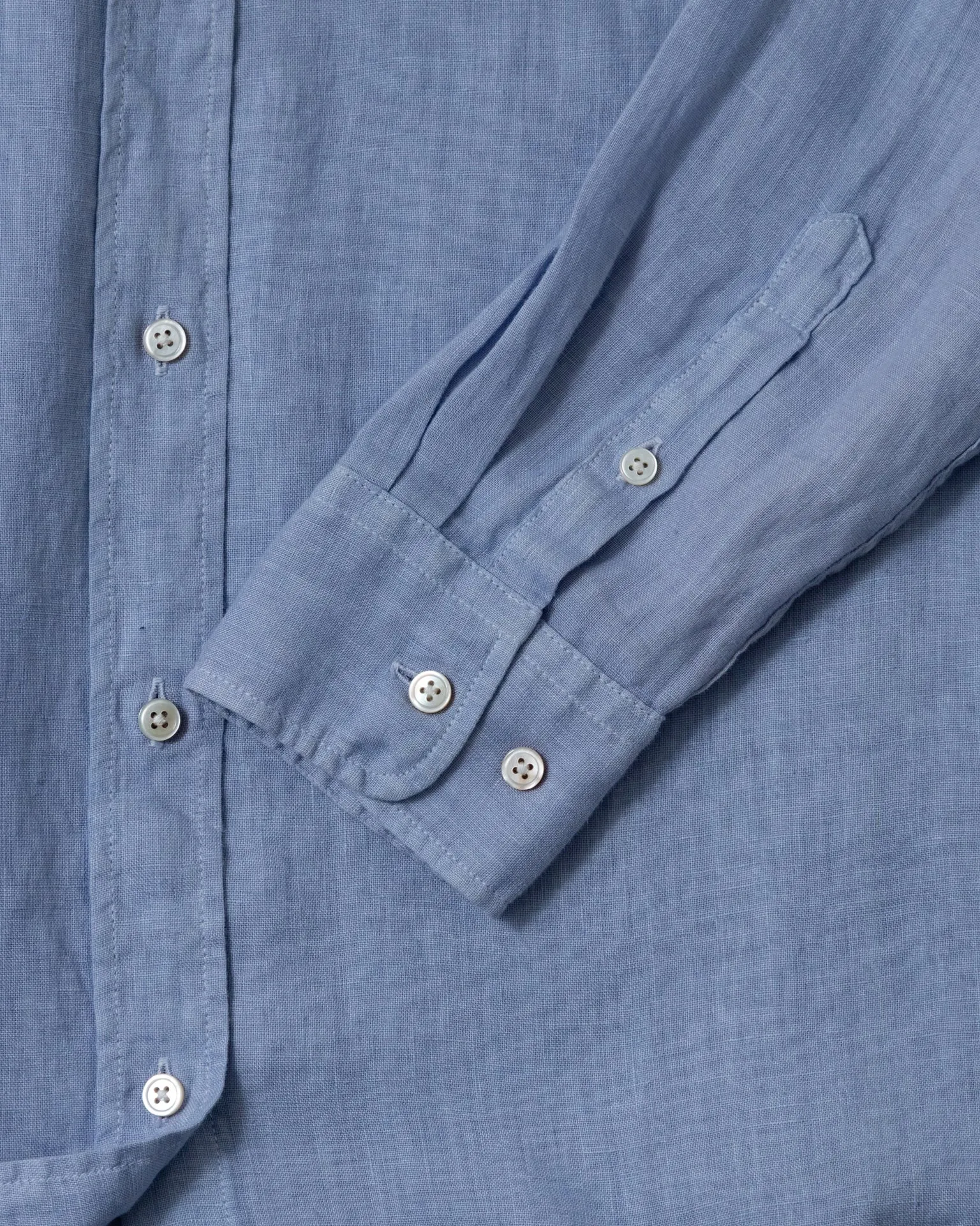 Women's Garment Dyed Linen Shirt in Coastal Blue sold by Quaker Marine Supply product image thumbnail 2