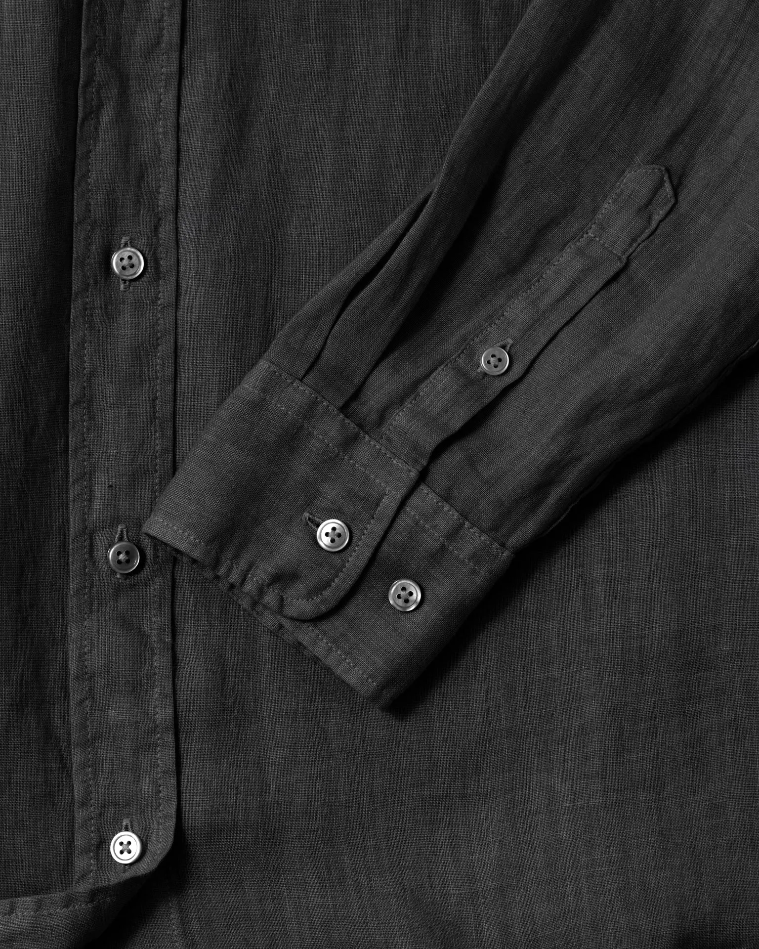 Women's Garment Dyed Linen Shirt in Graphite sold by Quaker Marine Supply product image thumbnail 3
