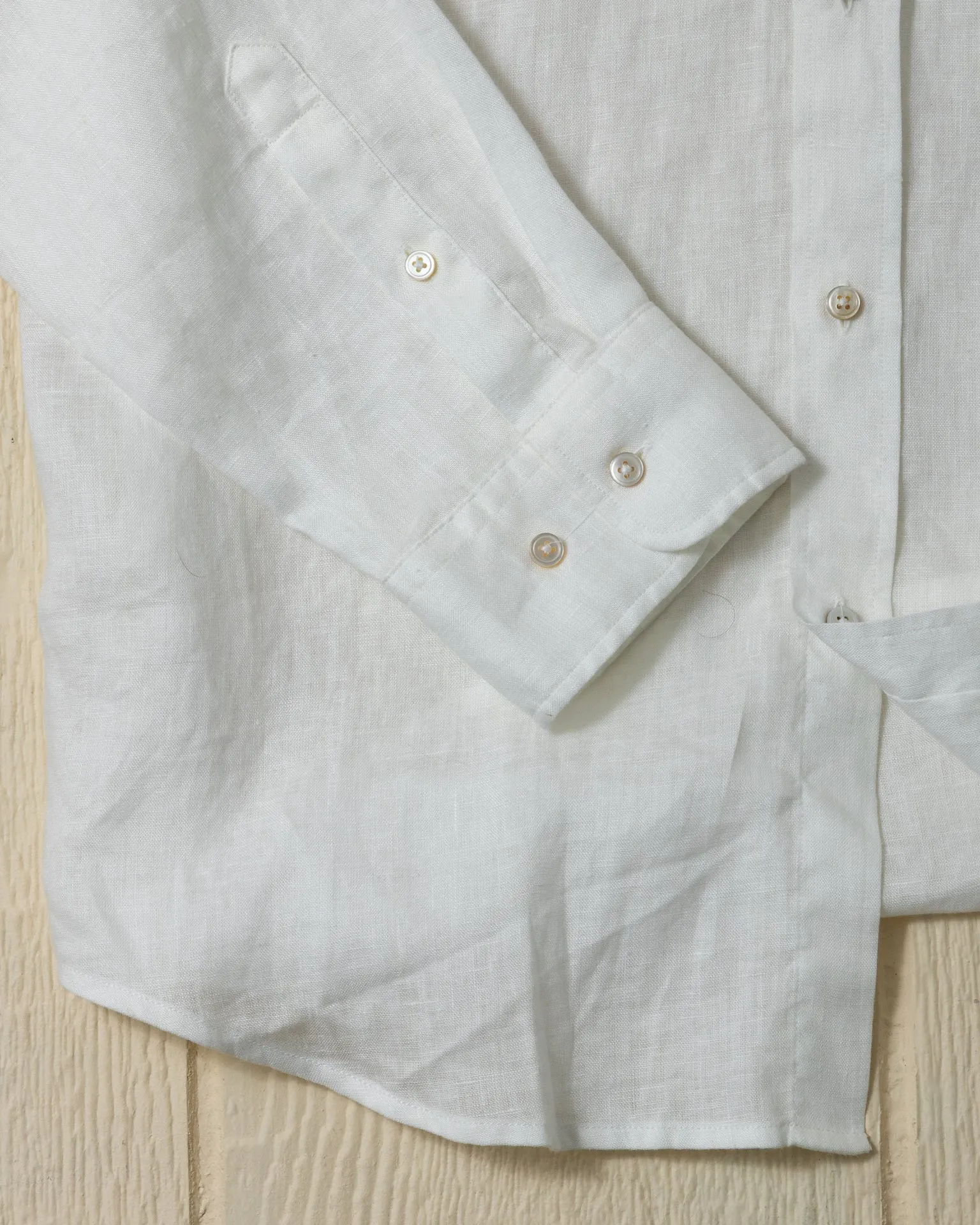 Linen Shirt in Classic White sold by Quaker Marine Supply product image thumbnail 2