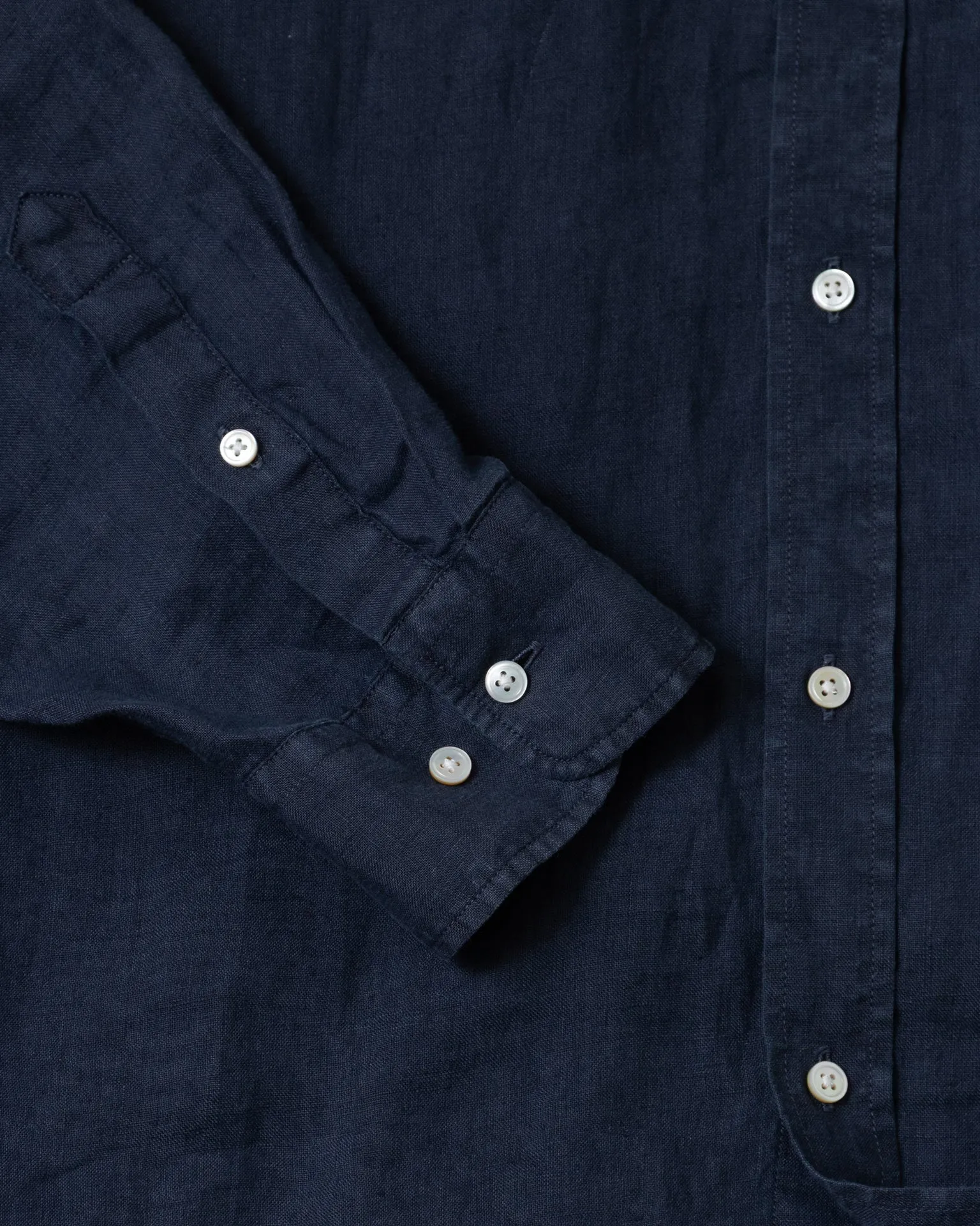 Garment Dyed Linen Shirt in Navy sold by Quaker Marine Supply product image thumbnail 2